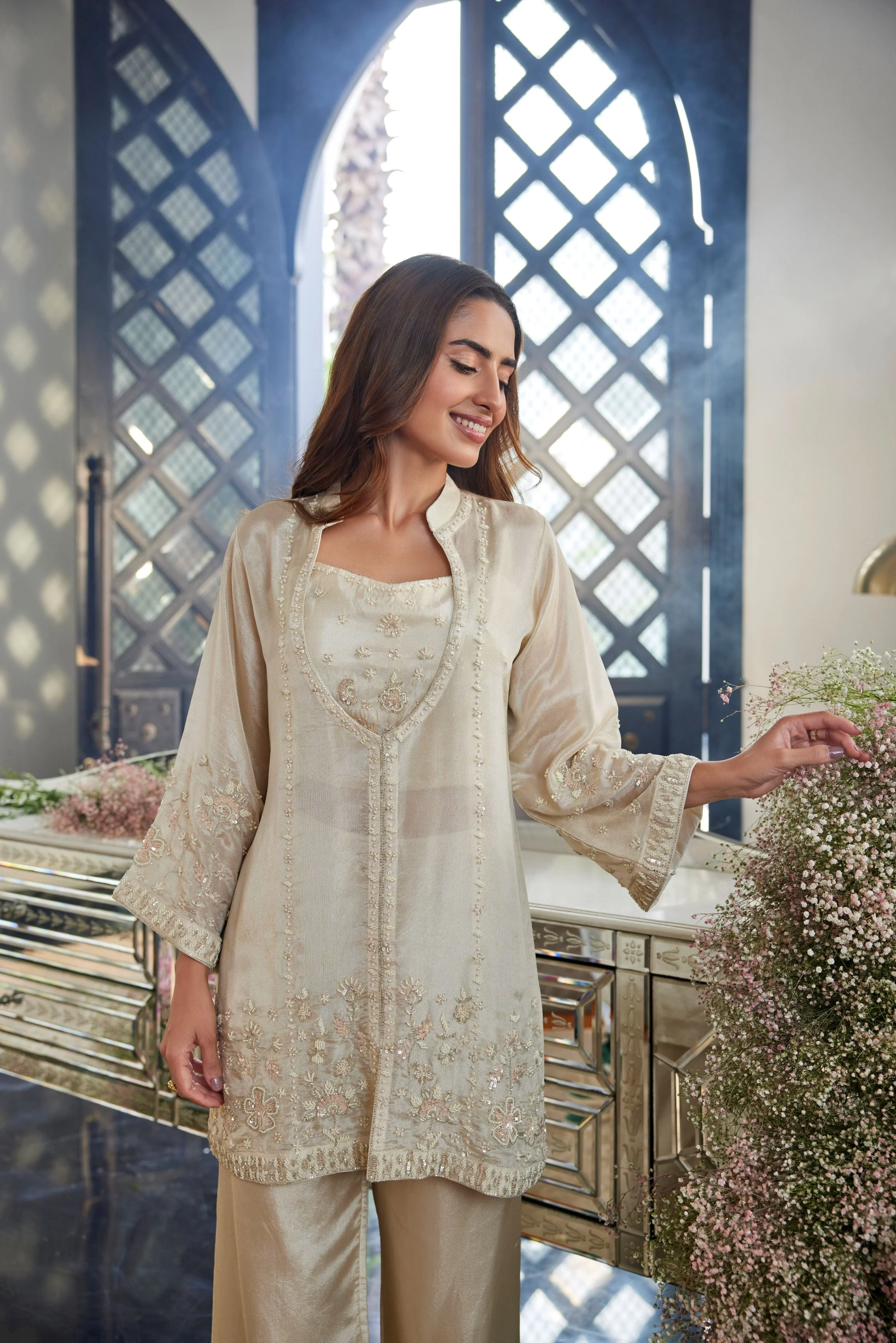 Luminous Beige Co-Ord Set - Image 3