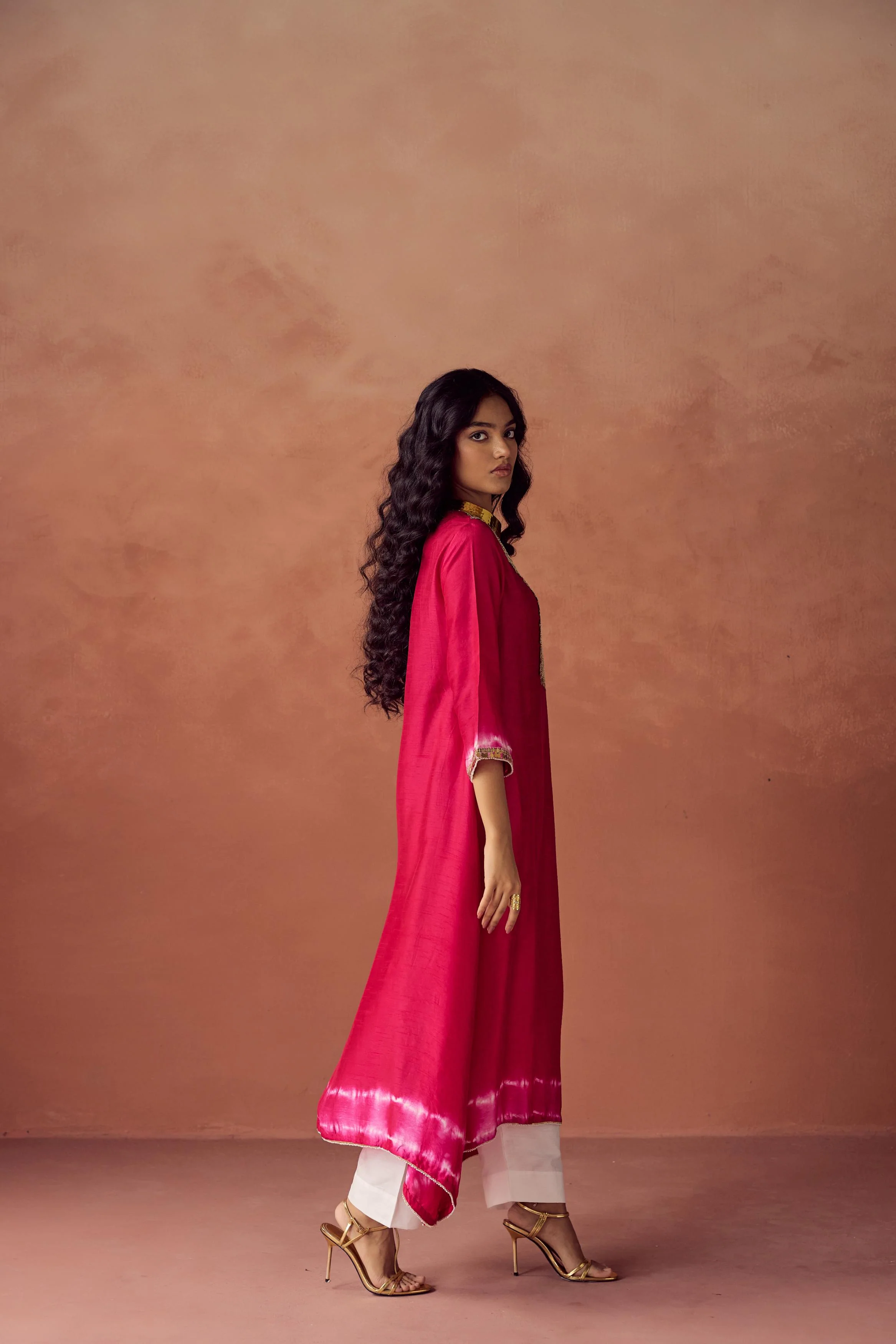 Berry Blush Embellished Raw Silk Kurta Set - Image 5