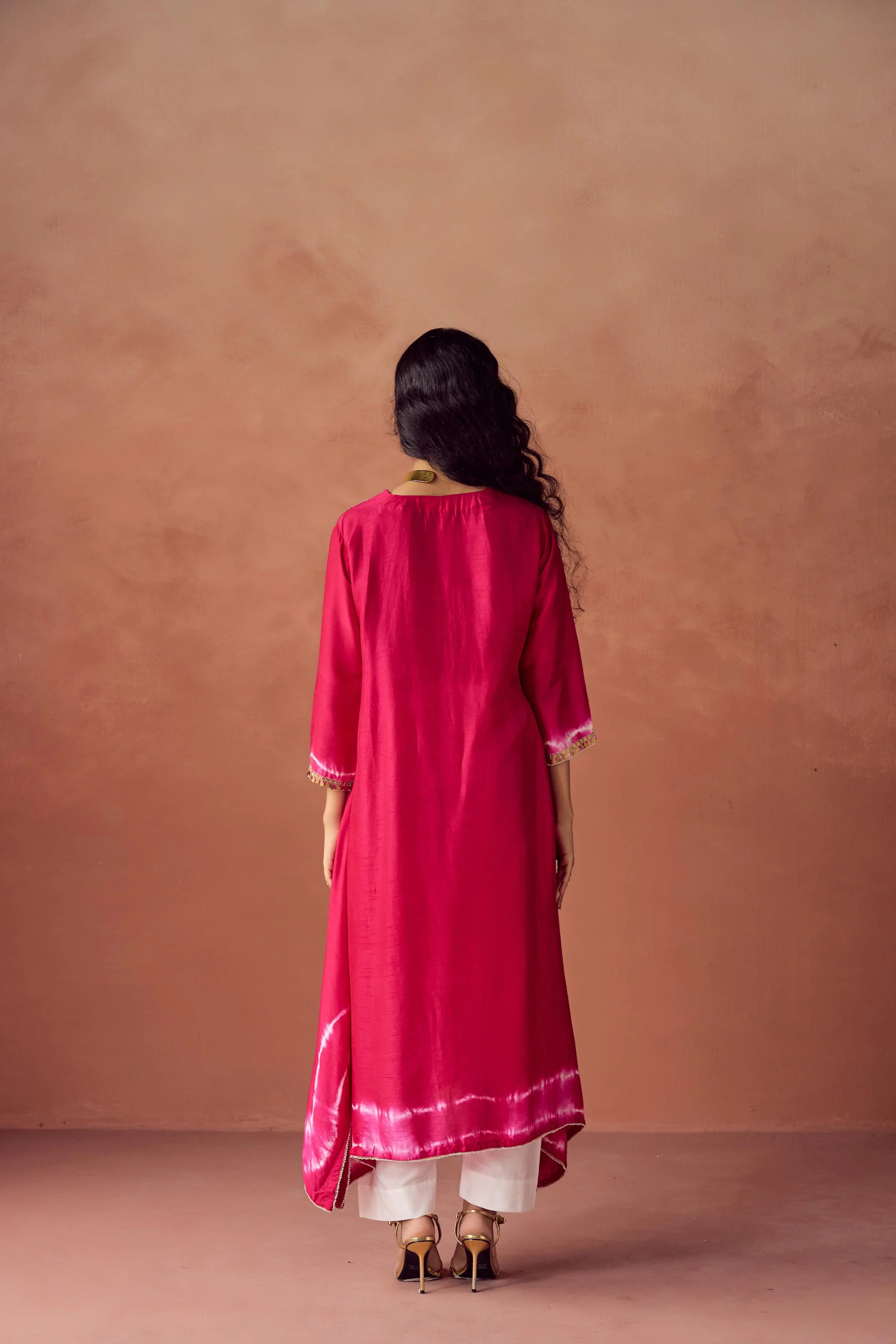 Berry Blush Embellished Raw Silk Kurta Set - Image 6