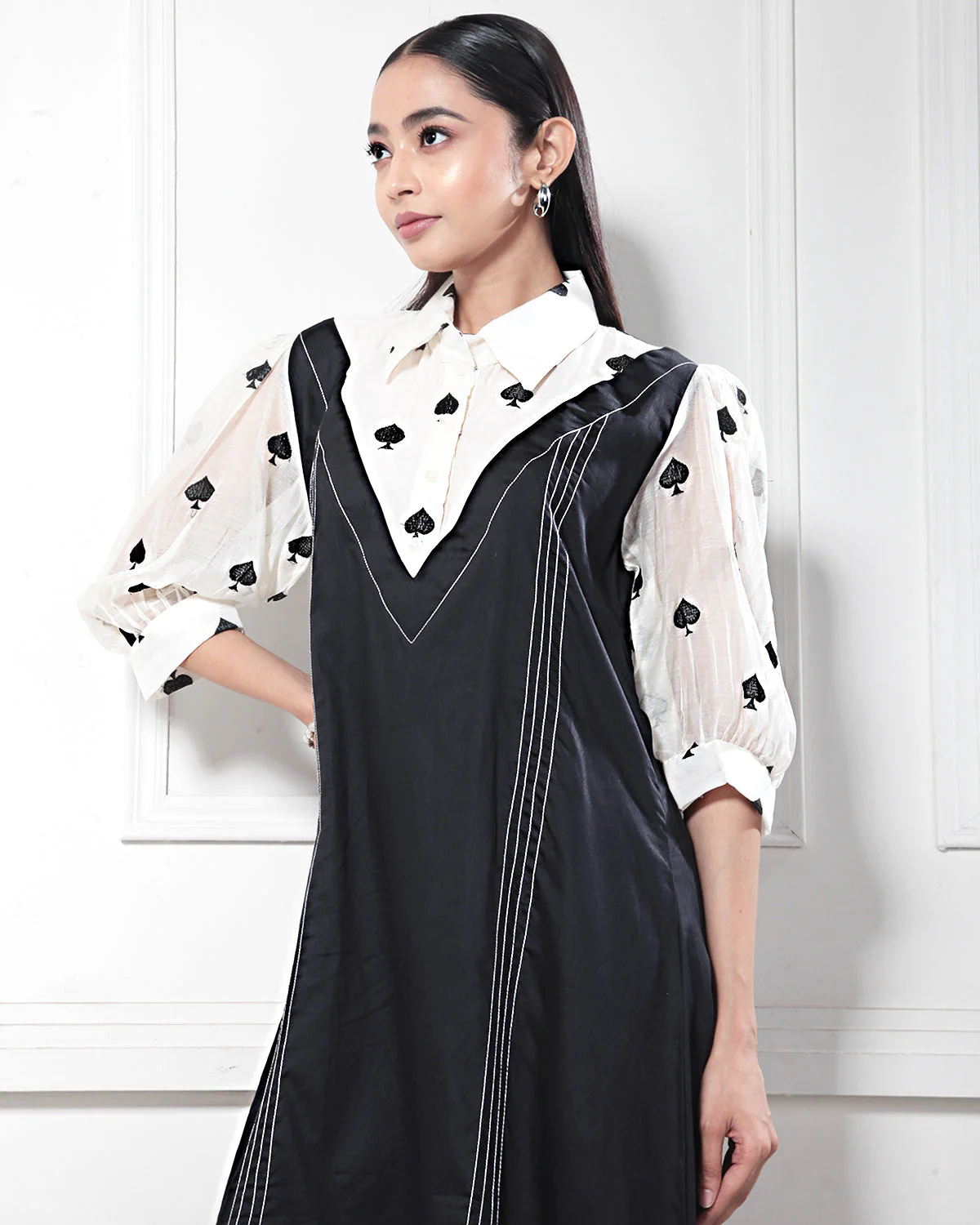 Black & White Monochromatic Dress - Image 2