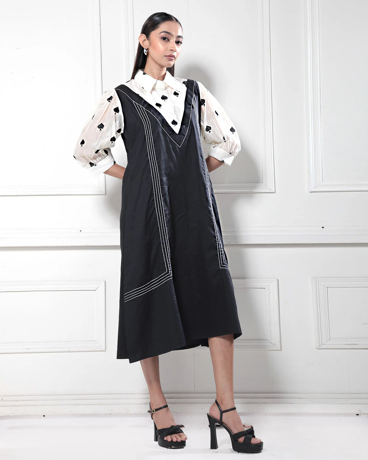 Black & White Monochromatic Dress - Image 3