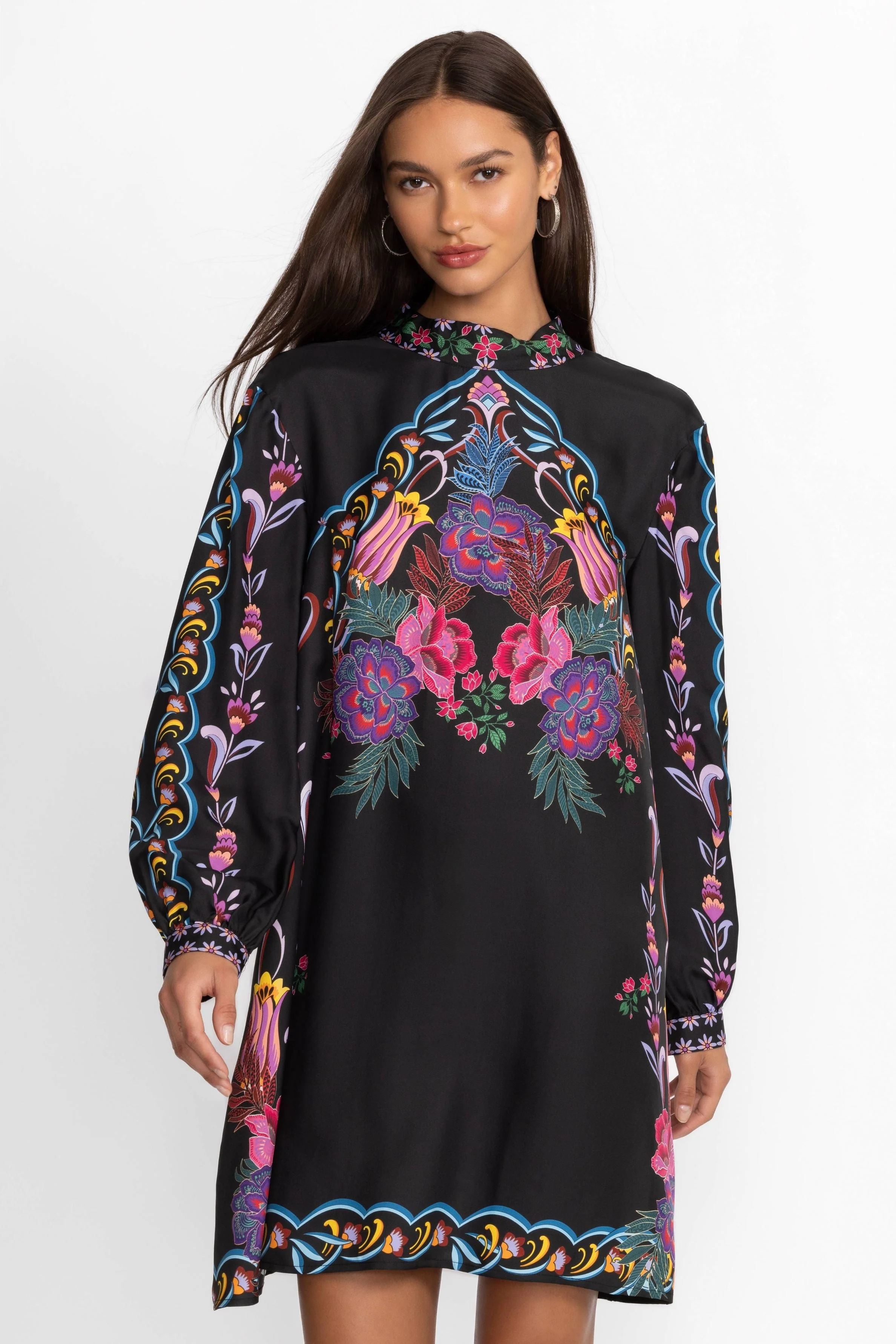 Black Digital Printed Dress - Image 2