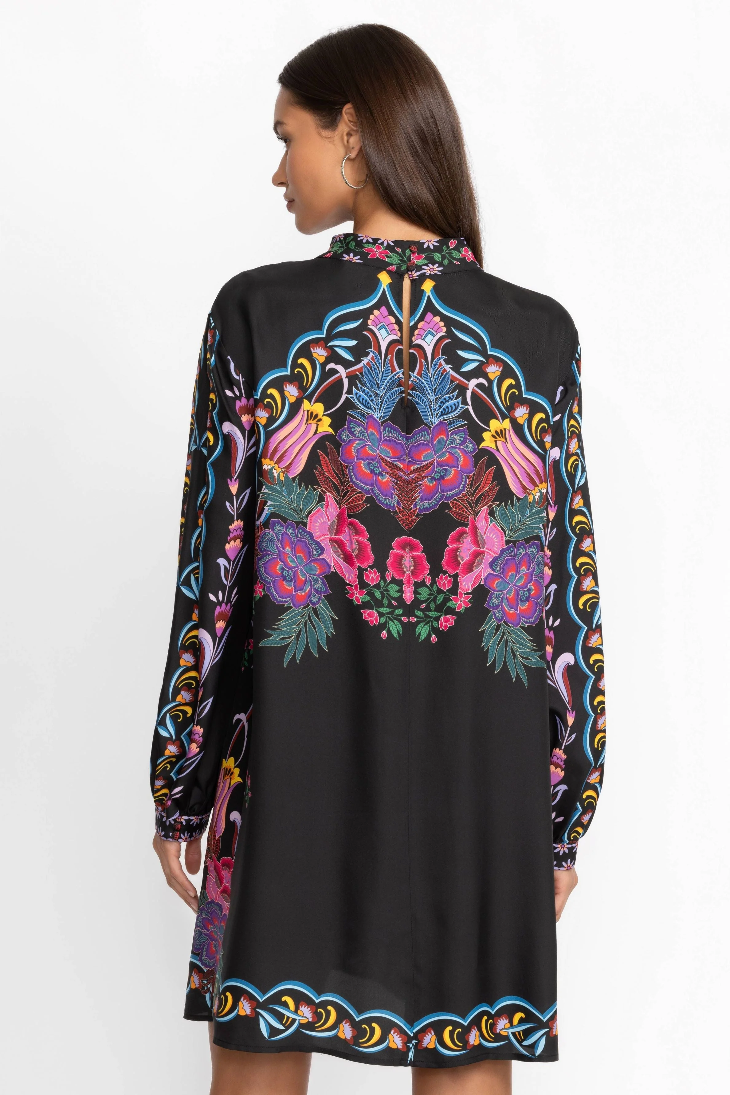 Black Digital Printed Dress - Image 4