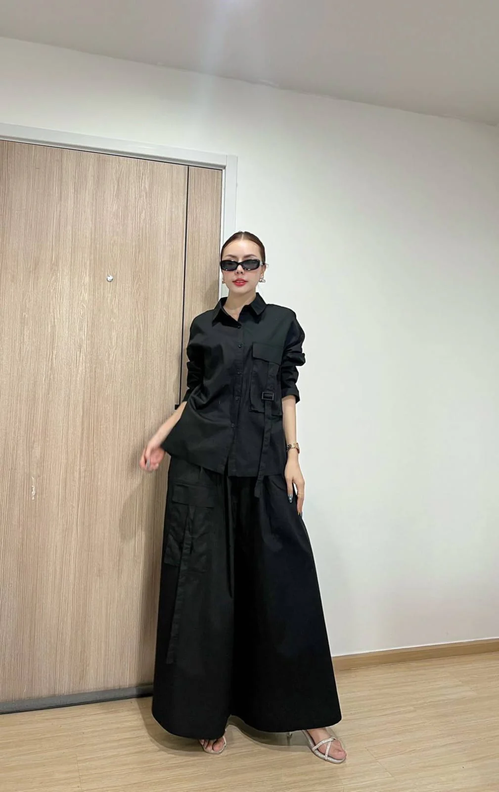Black Cotton Co-Ord Set - Image 3