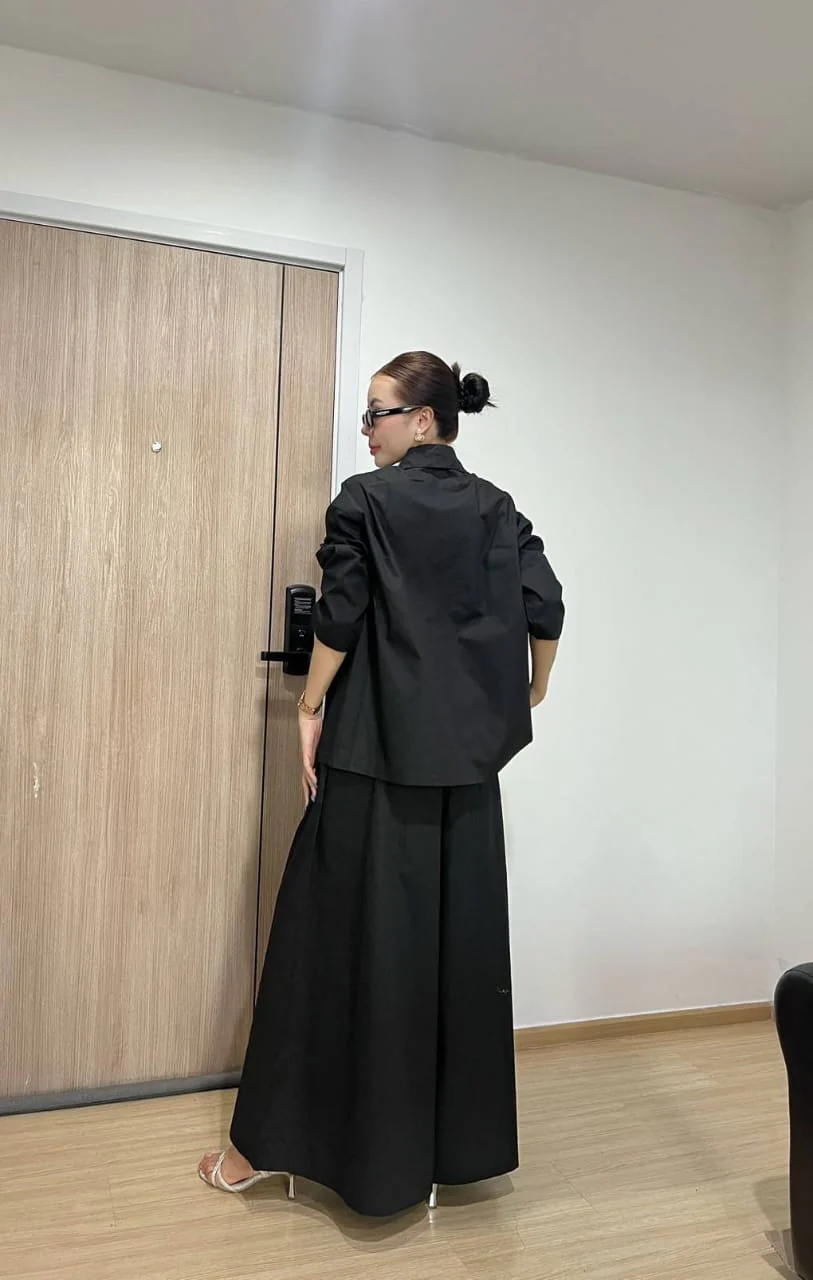 Black Cotton Co-Ord Set - Image 5