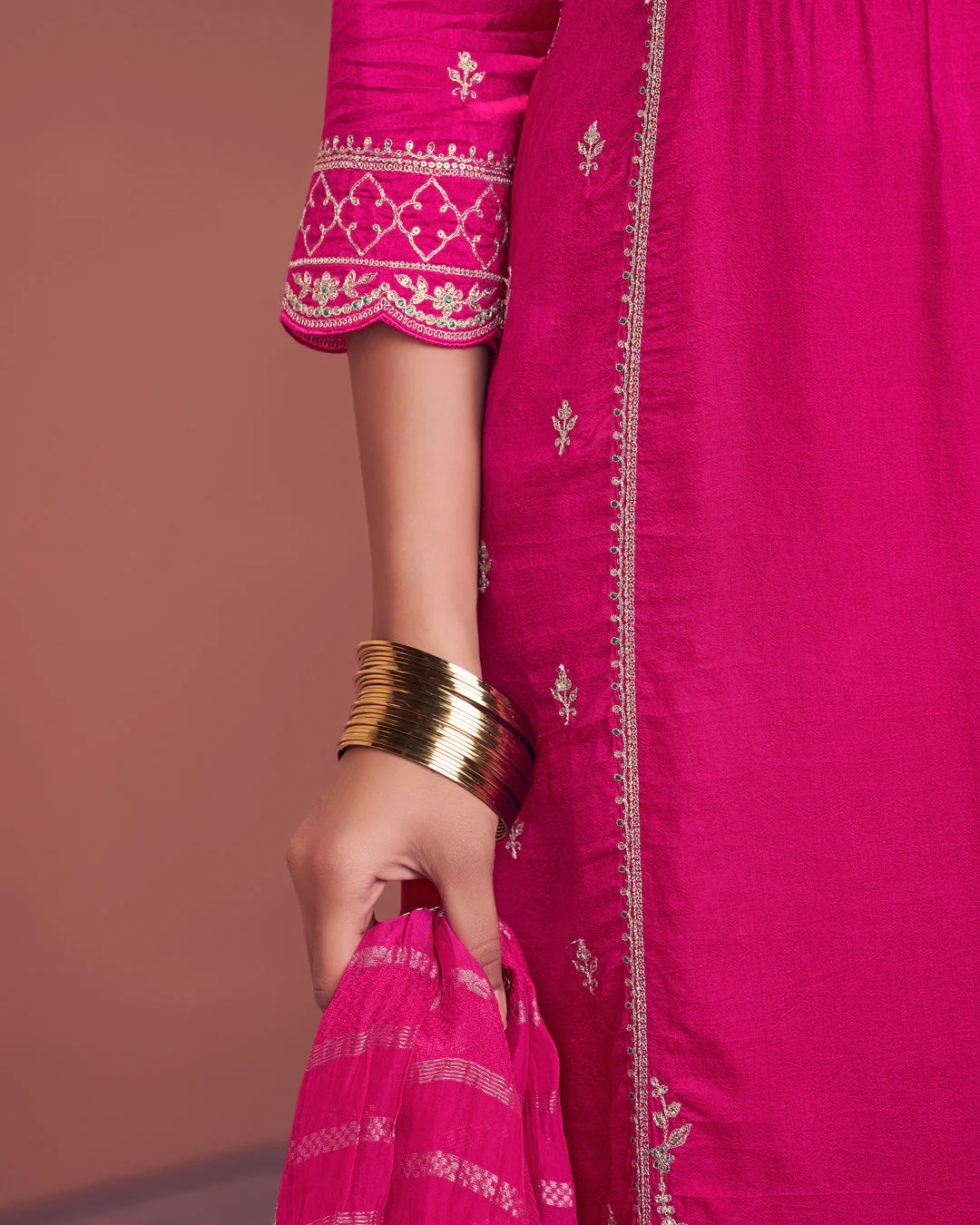 Rani Grace Embellished Dola Silk Pant Set - Image 3