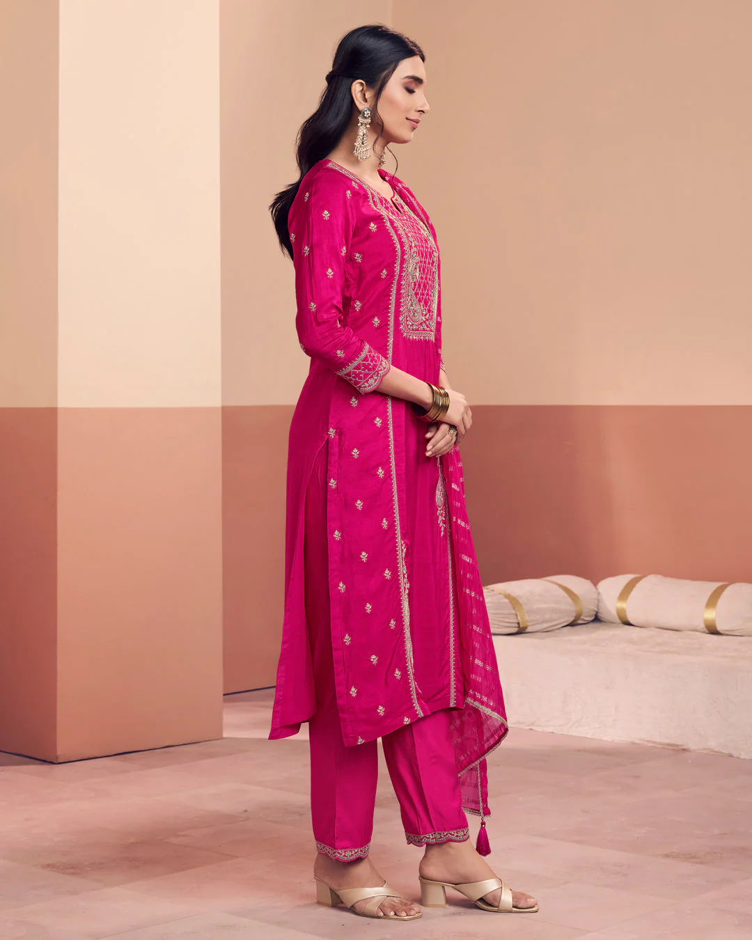 Rani Grace Embellished Dola Silk Pant Set - Image 5