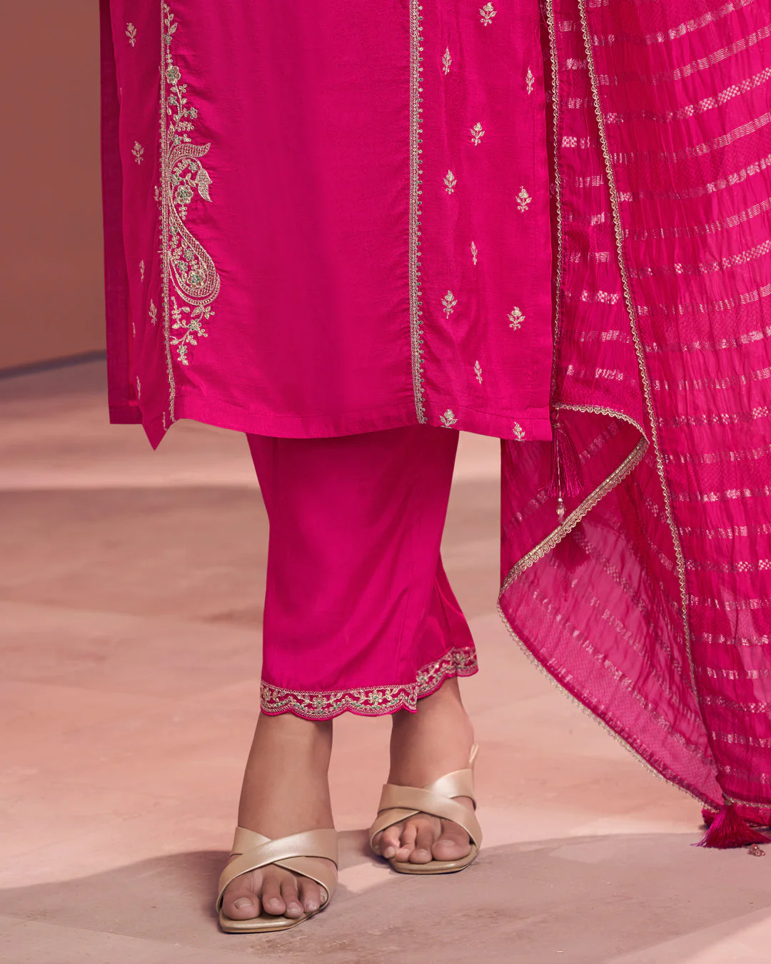 Rani Grace Embellished Dola Silk Pant Set - Image 6