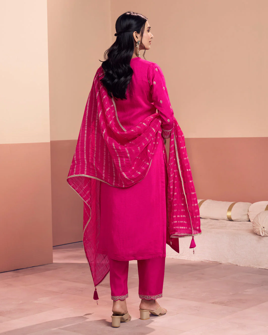 Rani Grace Embellished Dola Silk Pant Set - Image 7