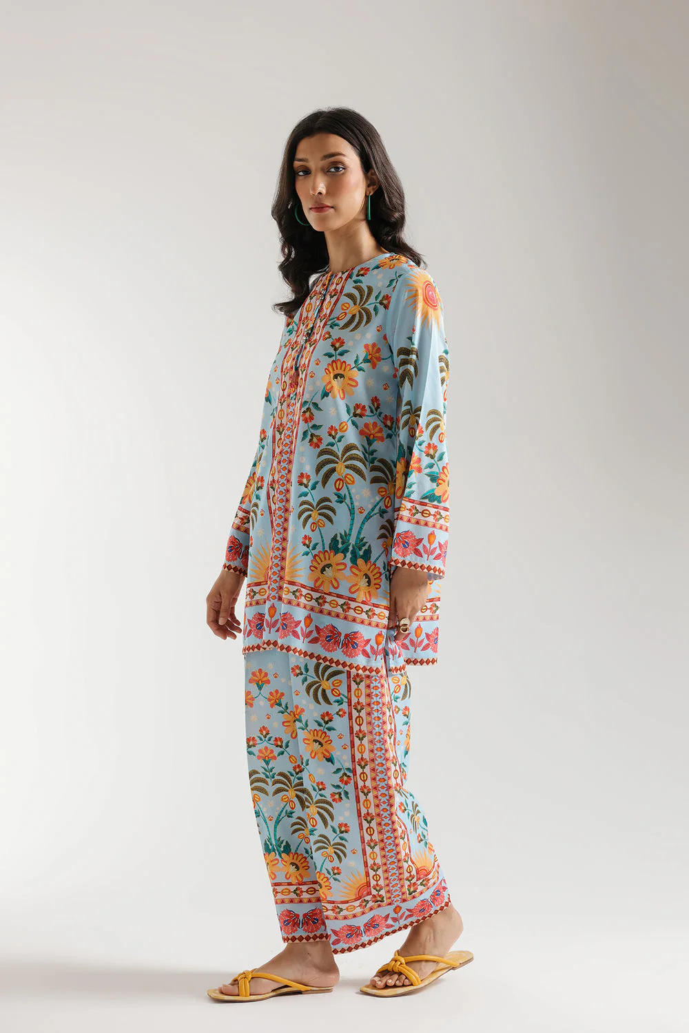 Blooming Blue Swiss Muslin Co-Ord Set - Image 4