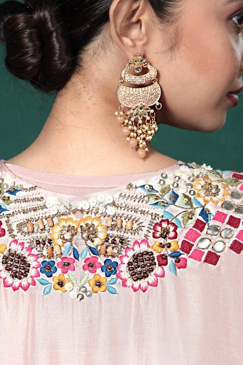 Blush Pink Embroidered Palazzo Set - Image 10