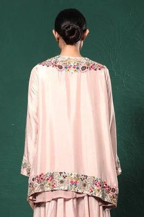 Blush Pink Embroidered Palazzo Set - Image 6