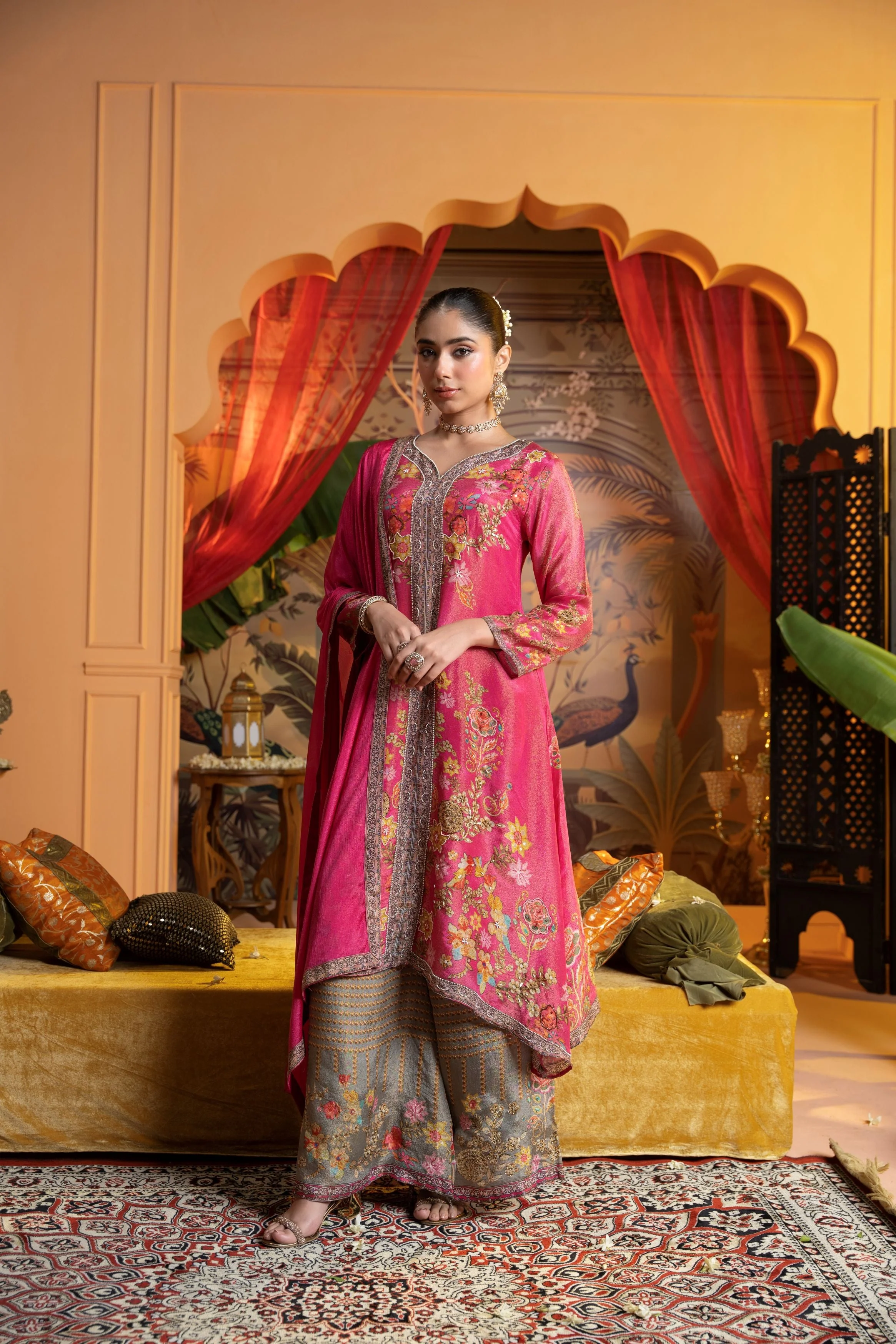 Bright Pink Palazzo Set - Image 2