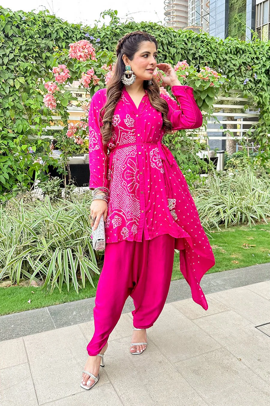 Cape Shirt With cowl Dhoti Pants - Image 3