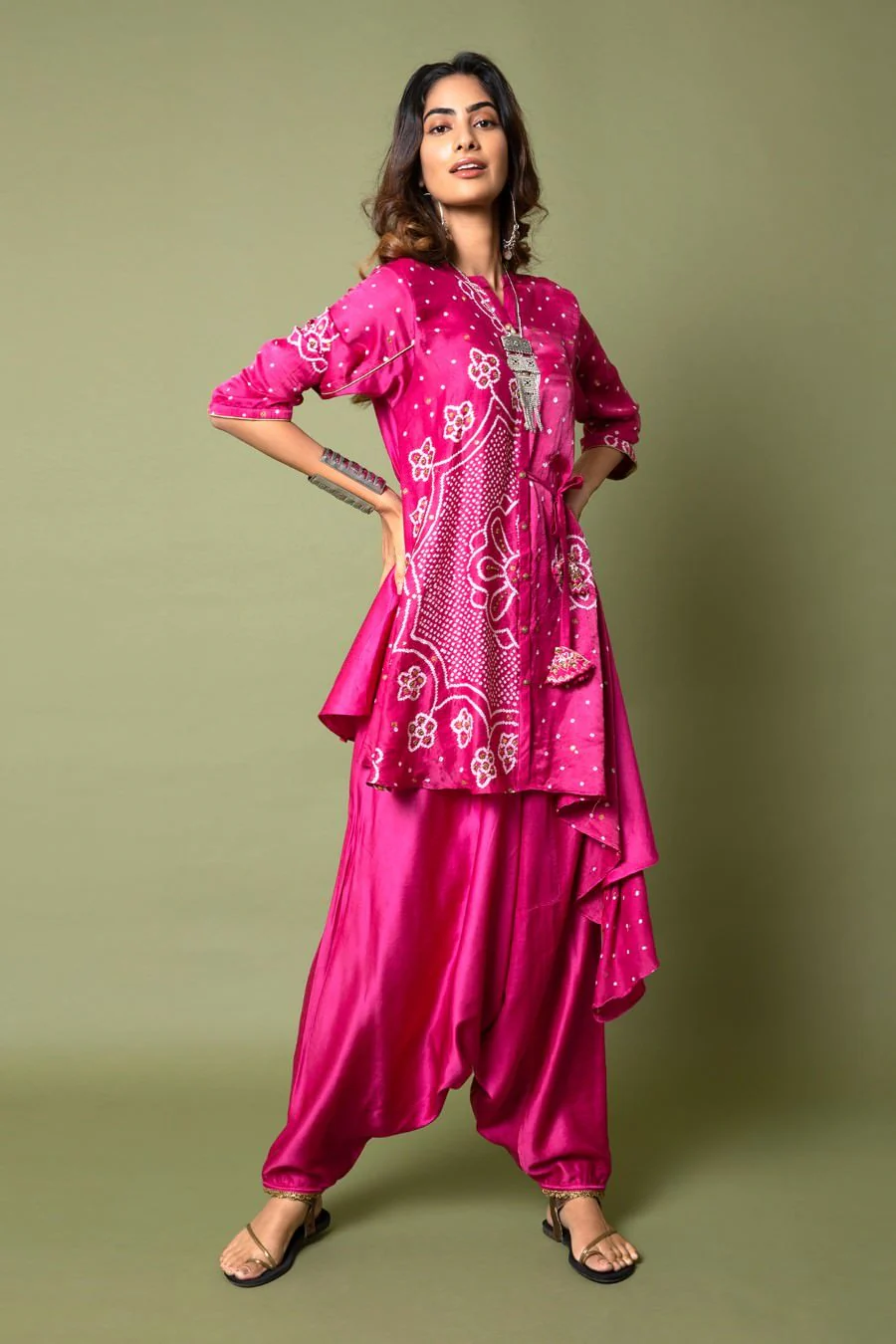 Cape Shirt With cowl Dhoti Pants - Image 4