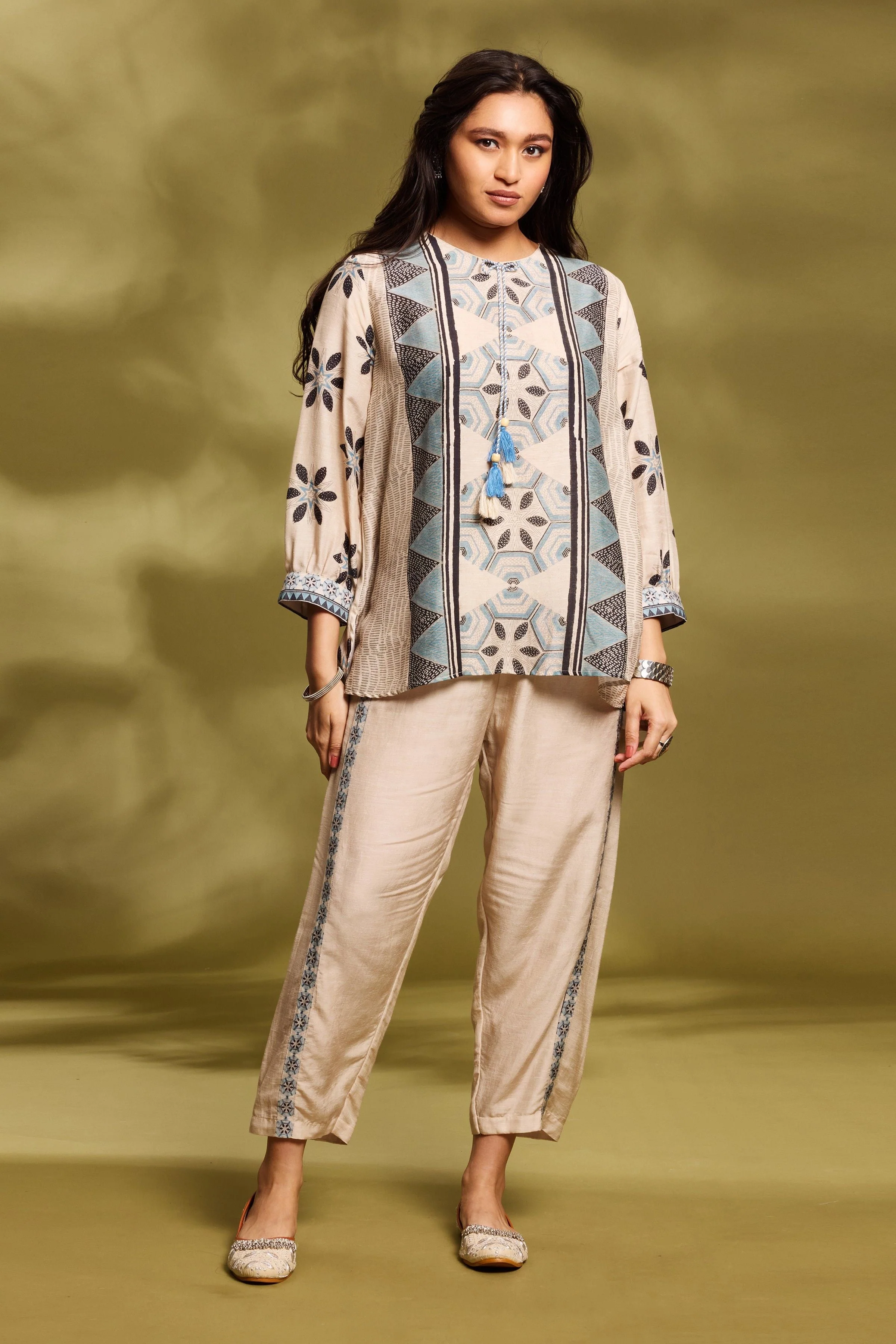 Champagne Ethnic Co-Ord Set
