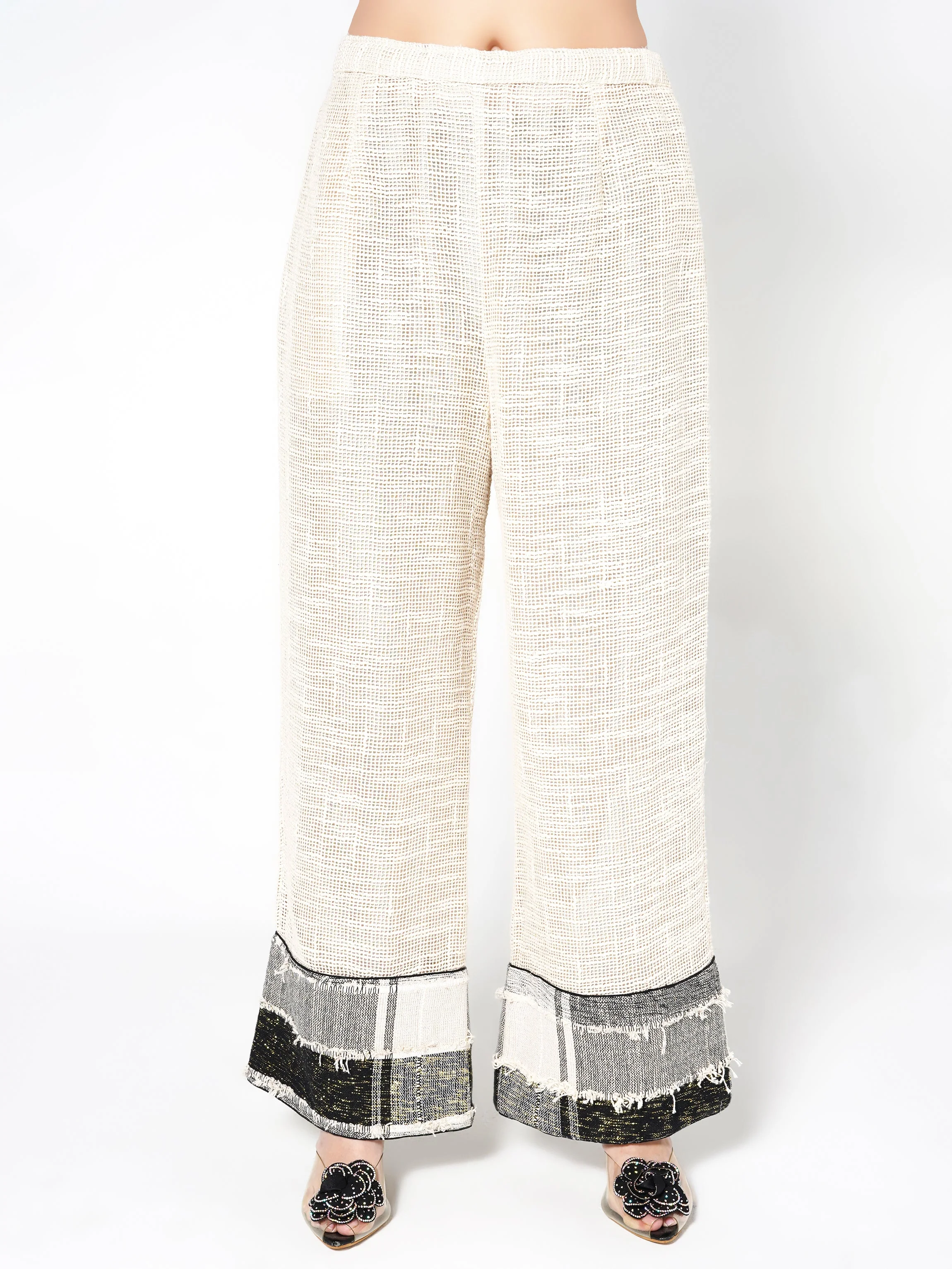 Natural Beige Patchwork Jute Co-ord Set - Image 5