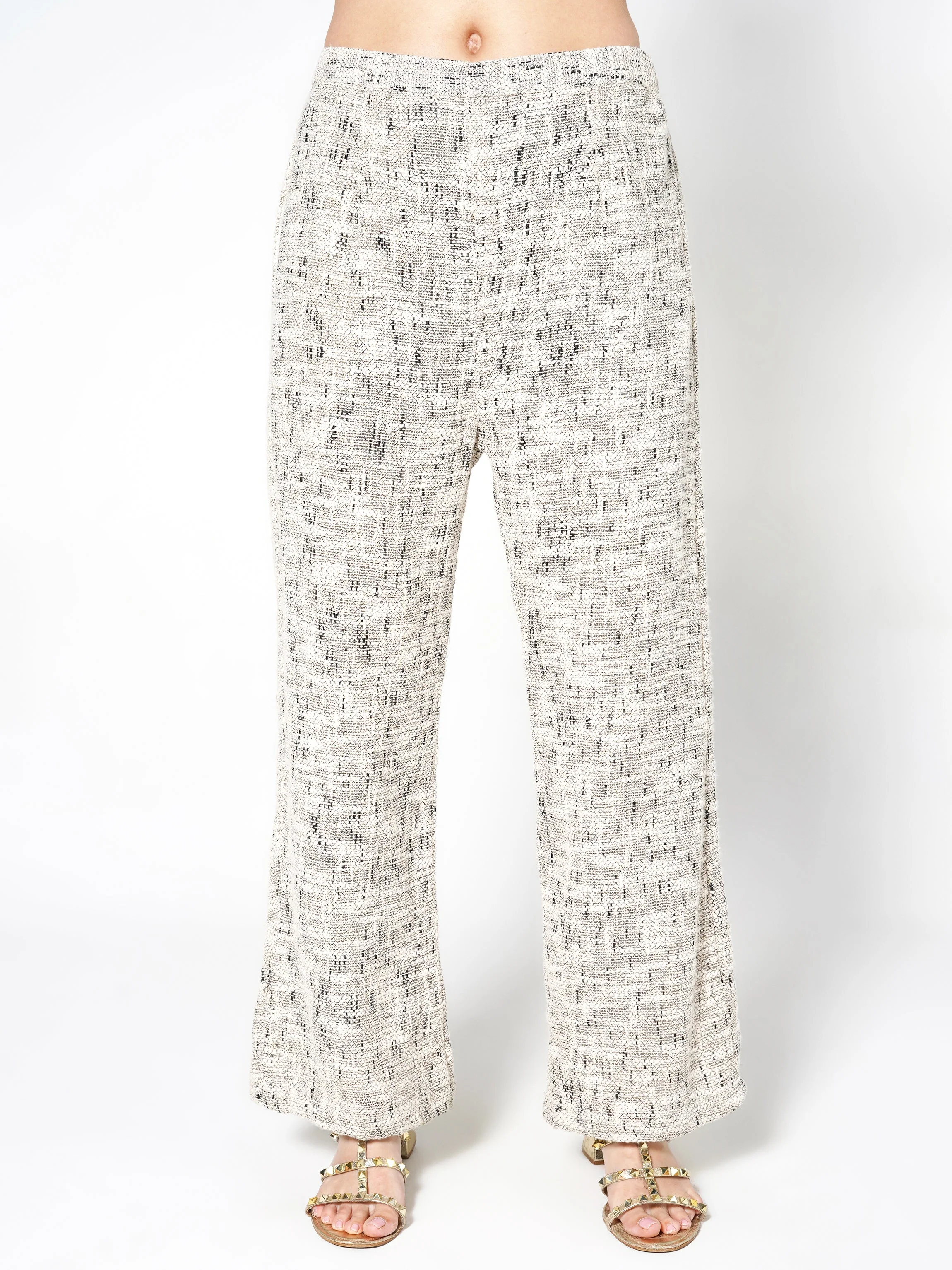 Heathered Cream & Black Floral Jute Co-ord Set - Image 6
