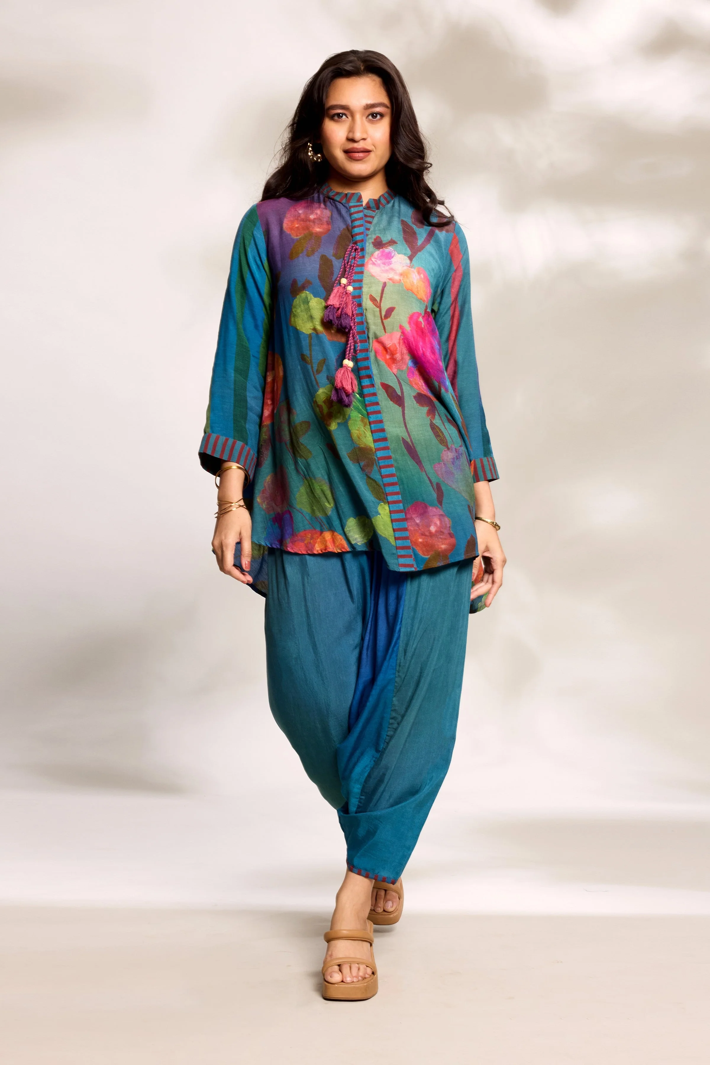 Cobalt Digital Printed Co-Ord Set - Image 2