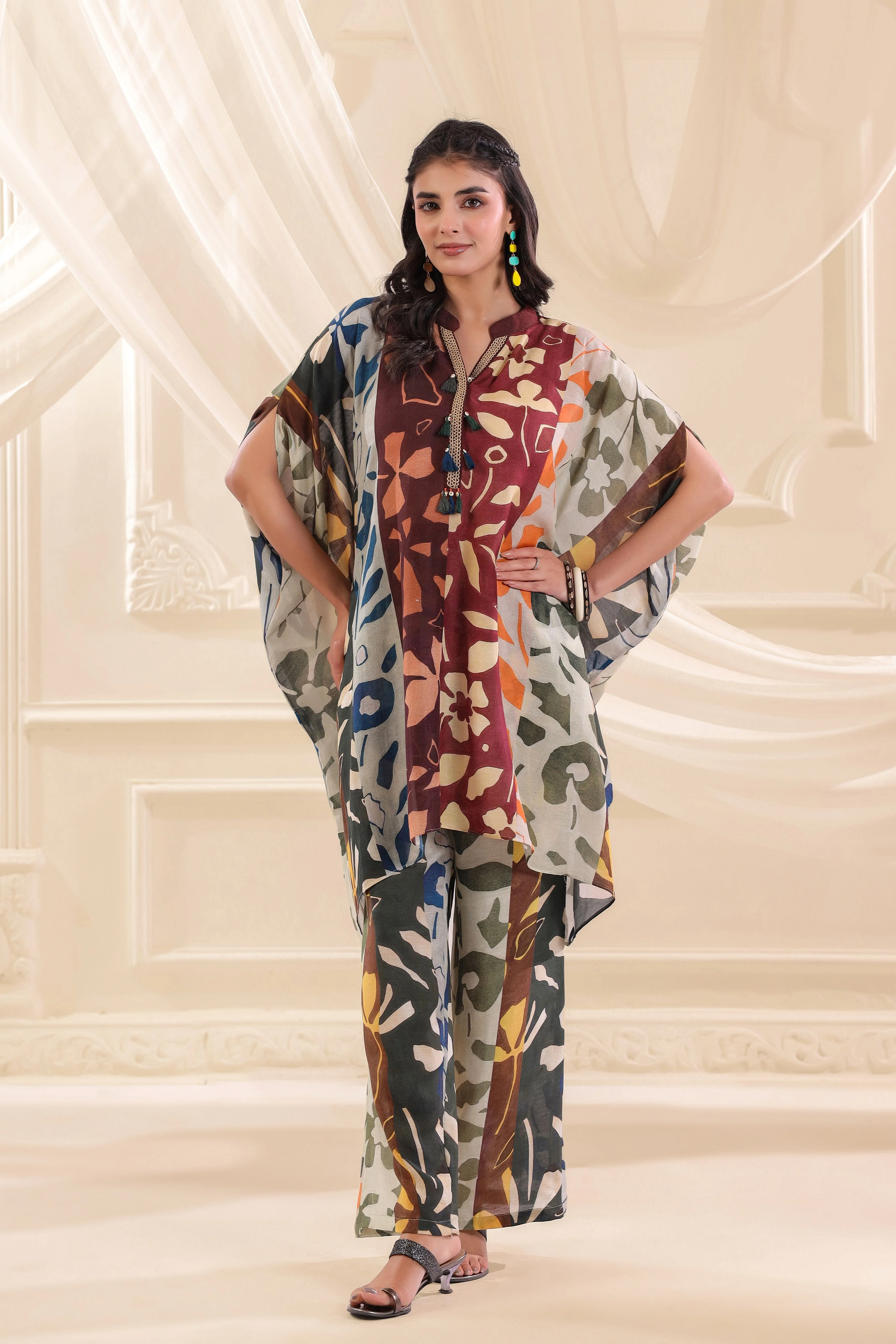 Colorburst Printed Linen Co-Ord Set - Image 3