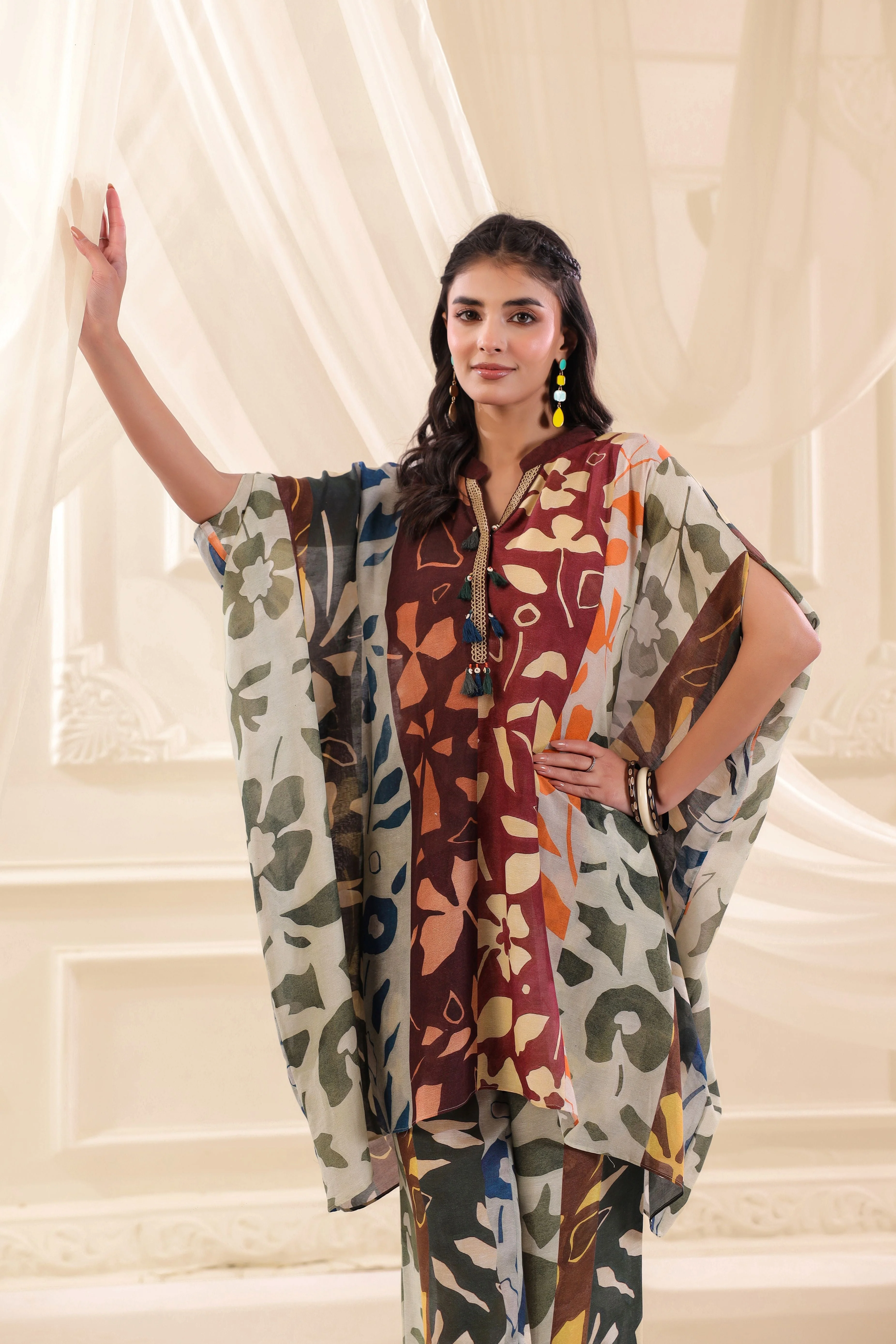 Colorburst Printed Linen Co-Ord Set - Image 4
