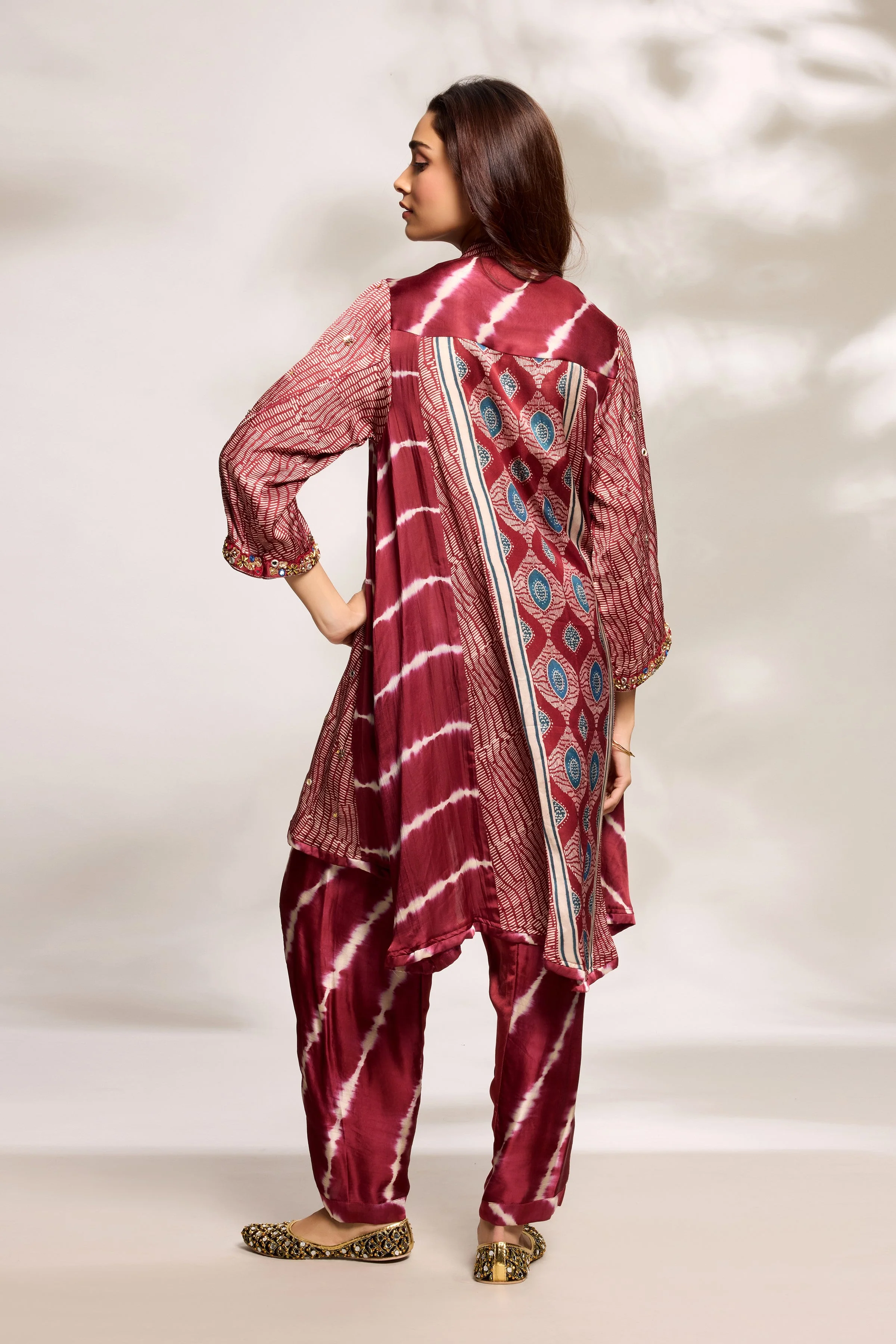 Deep Red Tunic & Pants Set - Image 3