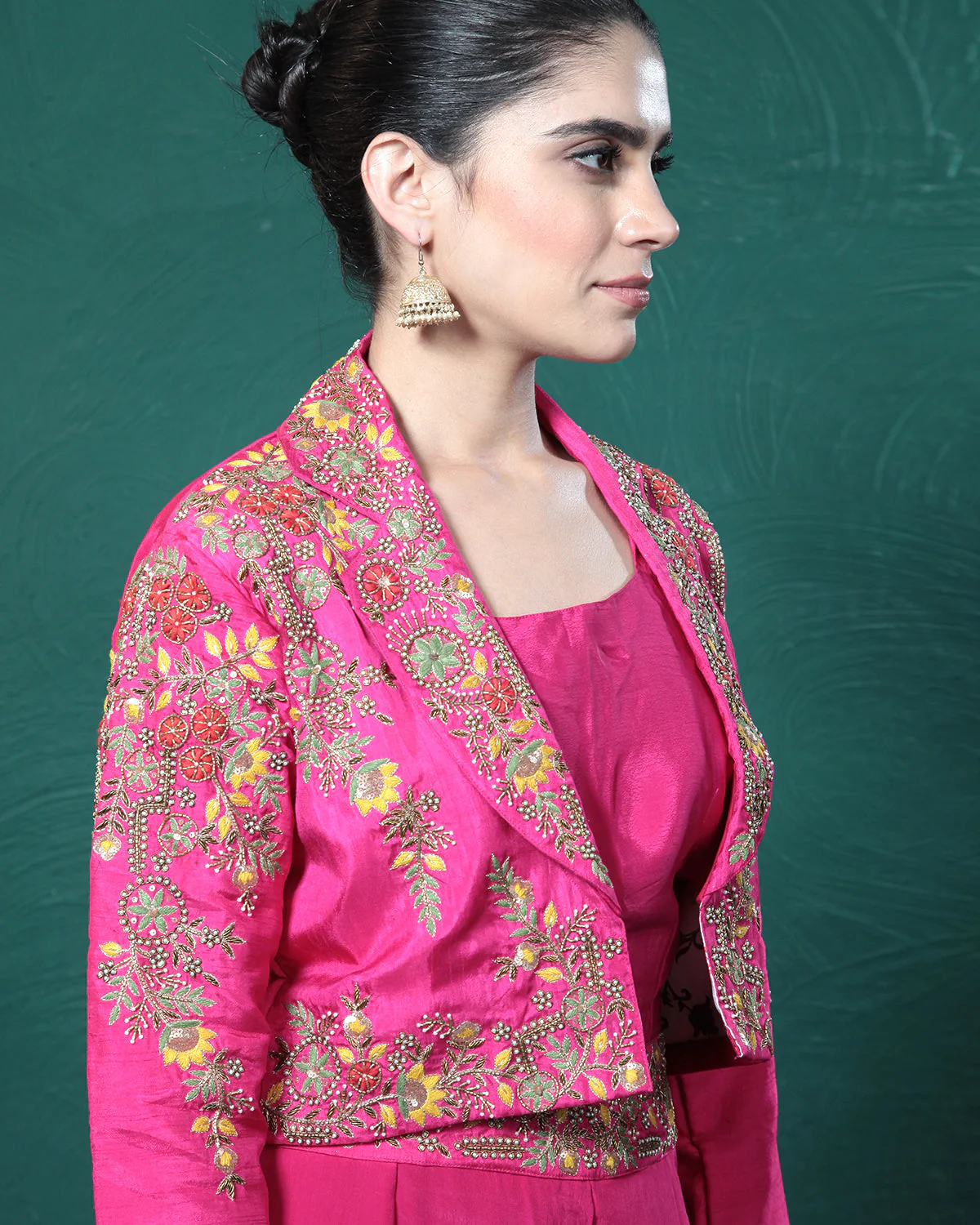 Polish Pink Handwork Palazzo Set - Image 4