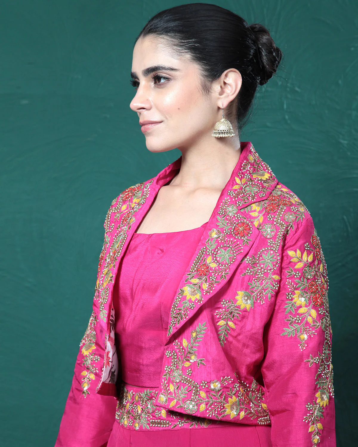 Polish Pink Handwork Palazzo Set - Image 5
