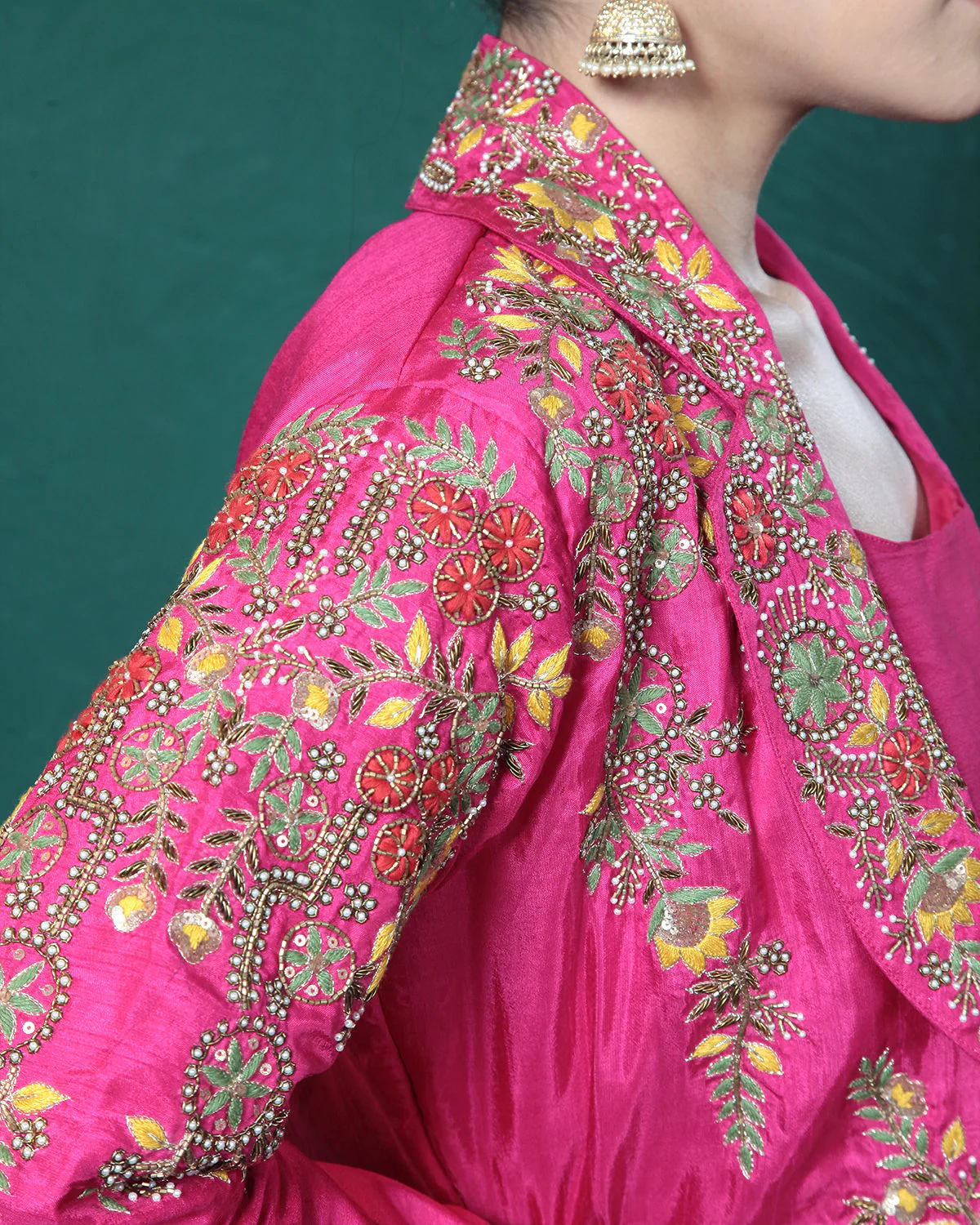 Polish Pink Handwork Palazzo Set - Image 6