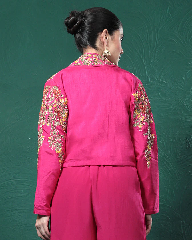 Polish Pink Handwork Palazzo Set - Image 8