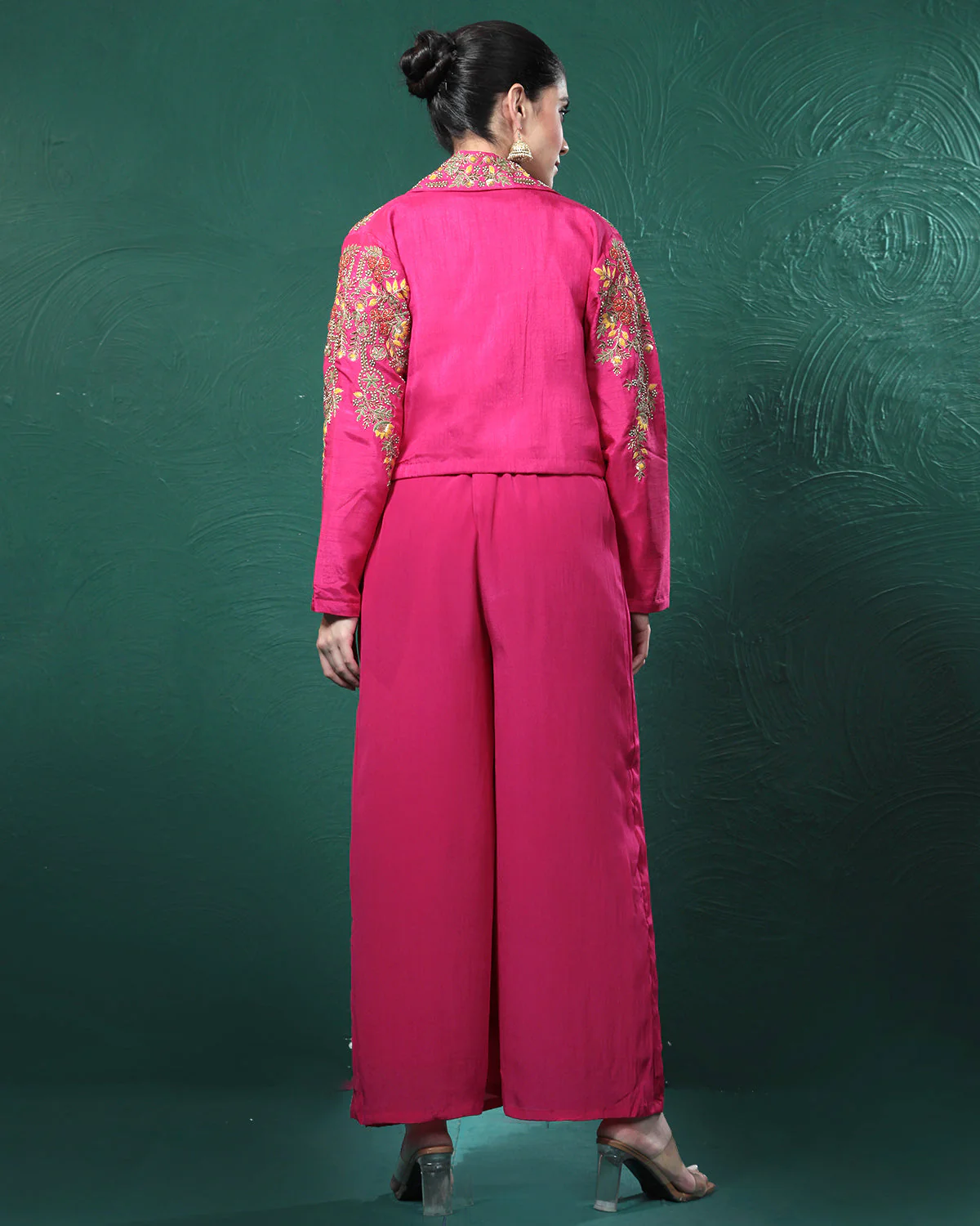 Polish Pink Handwork Palazzo Set - Image 9