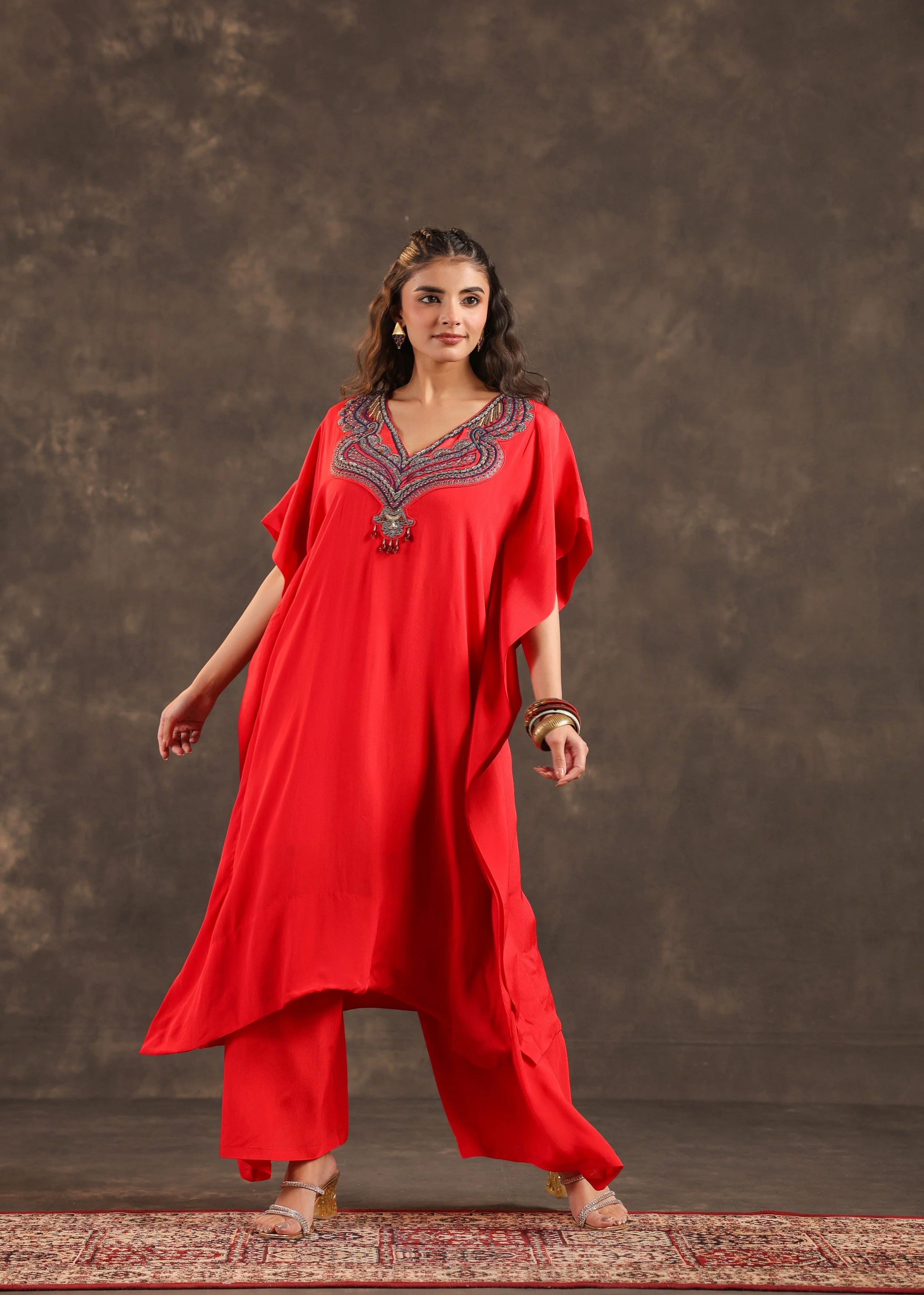Spinel Grace Embellished Crepe Silk Kurta Set - Image 3