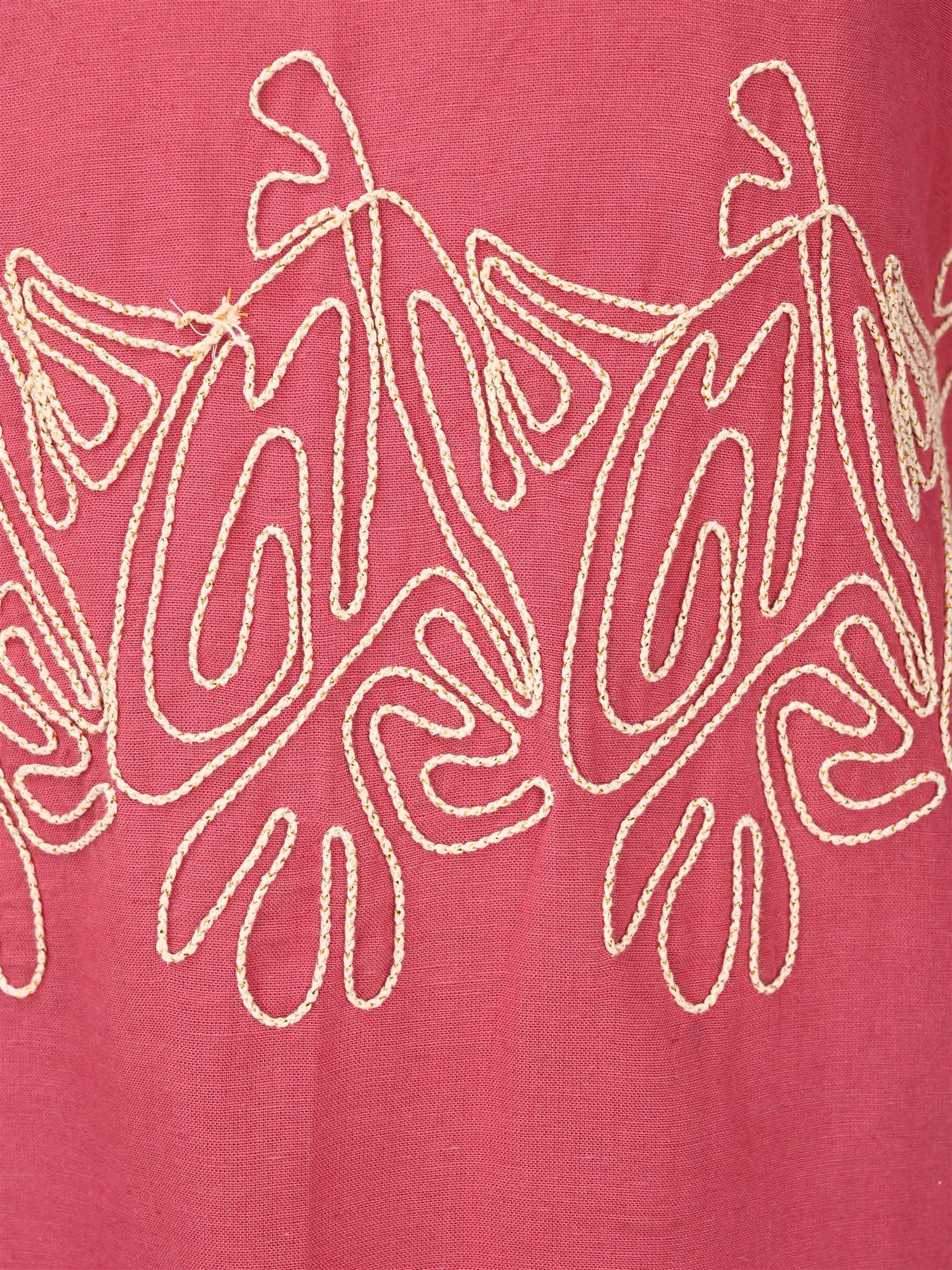 Dusky Rose Embroidered Cotton Co-Ord Set - Image 6