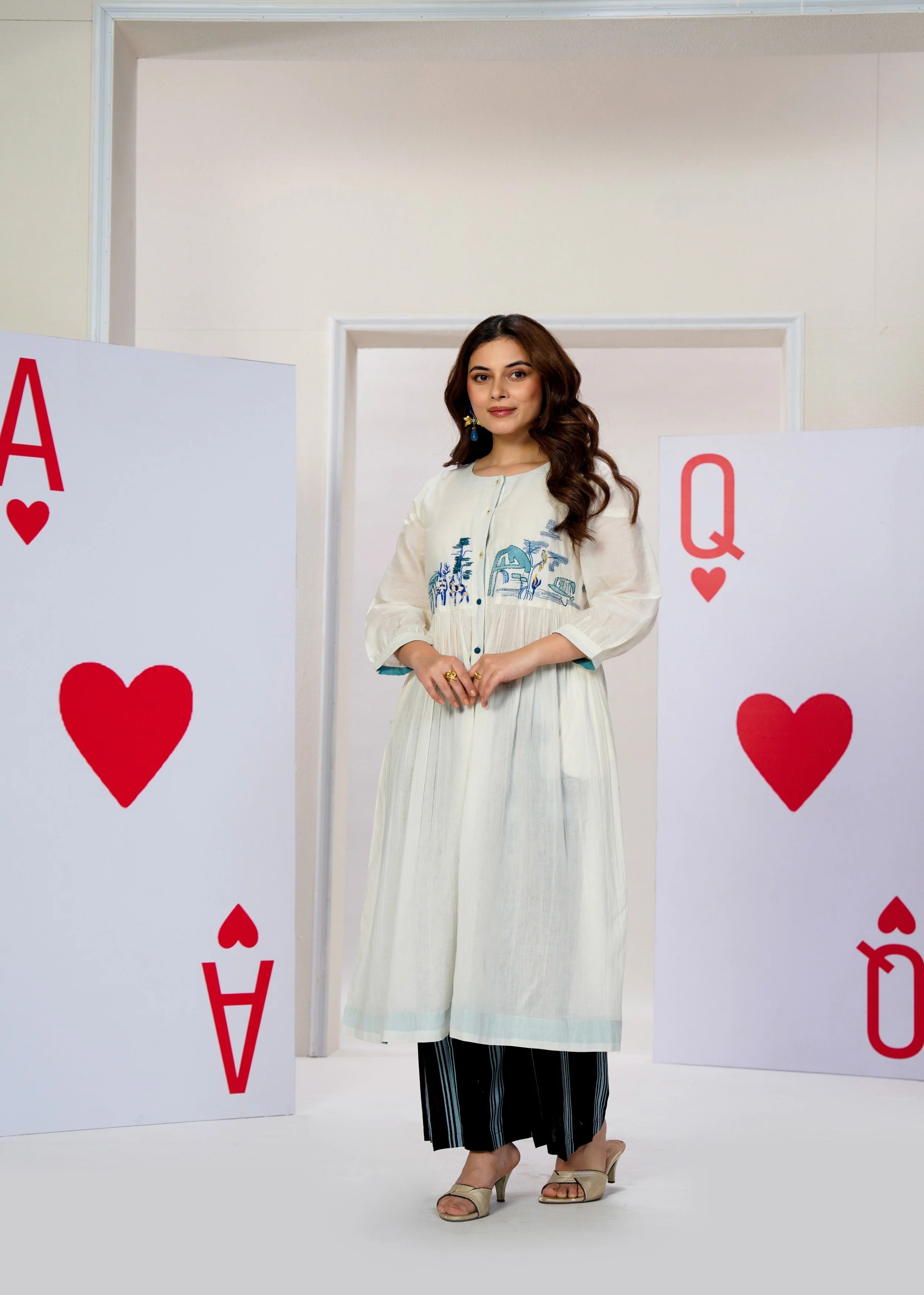 Enchanted Charm Embroidered Cotton Kurta Set - Image 4