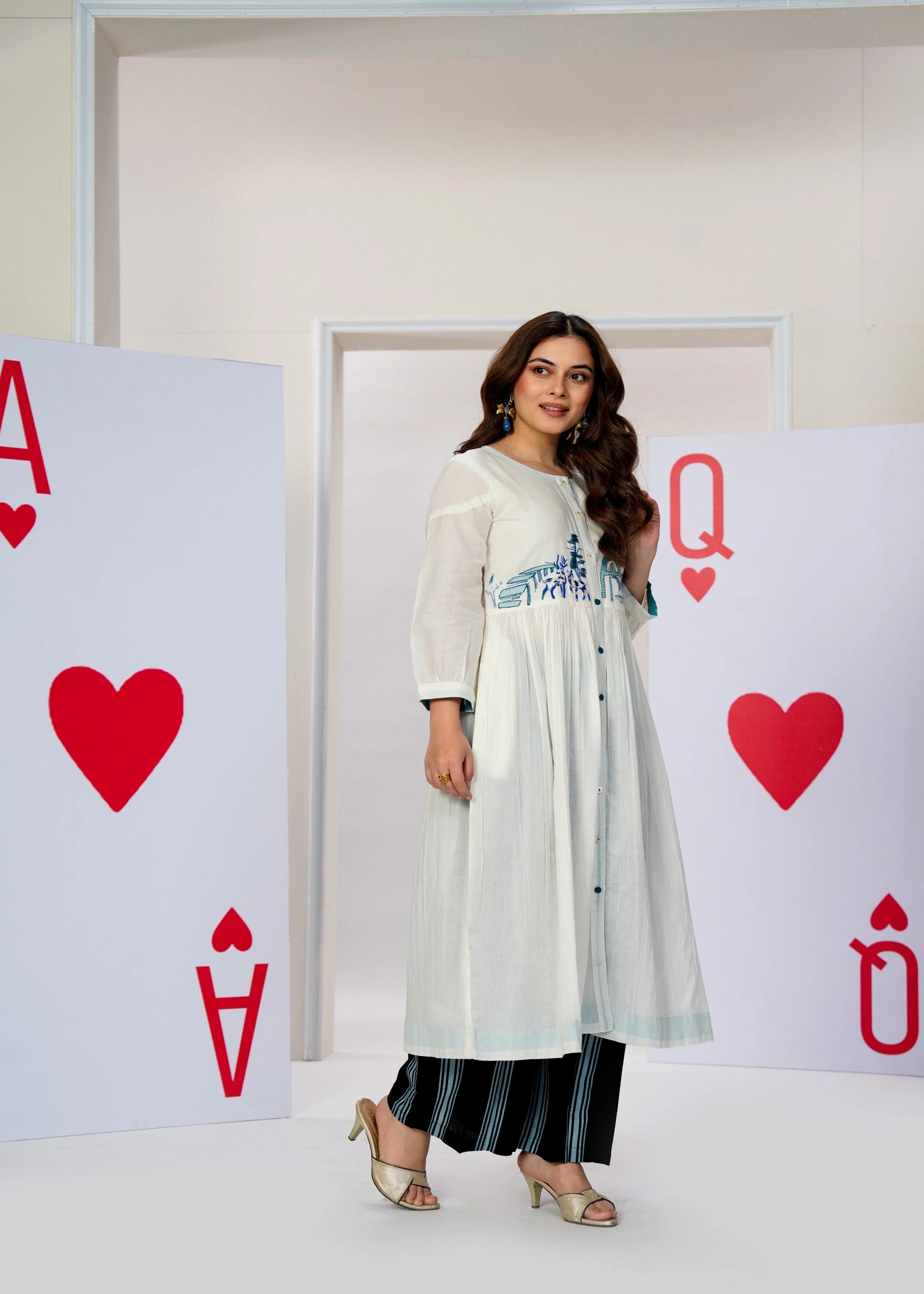 Enchanted Charm Embroidered Cotton Kurta Set - Image 6