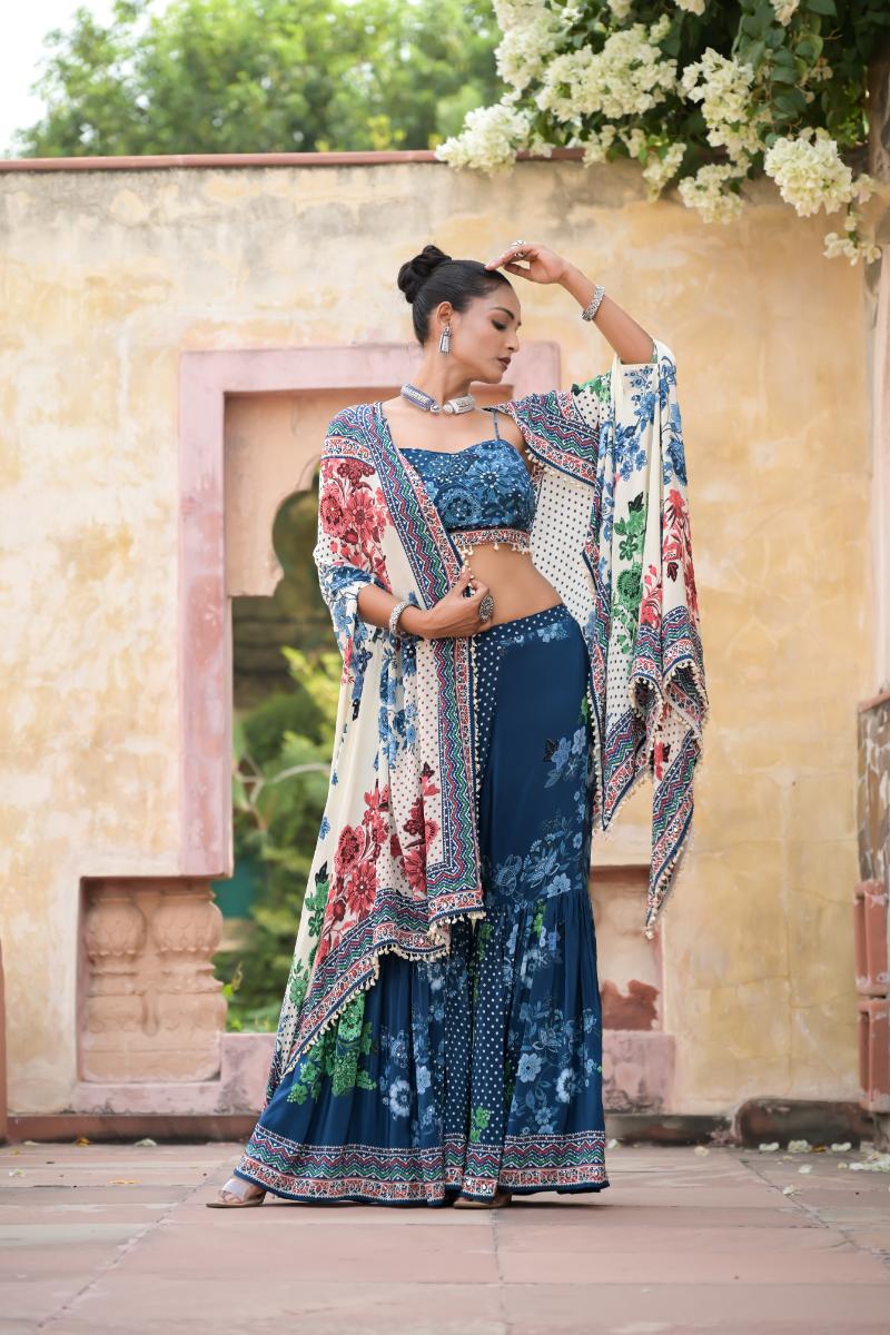 Midnight Blossom Cape Set - Image 3