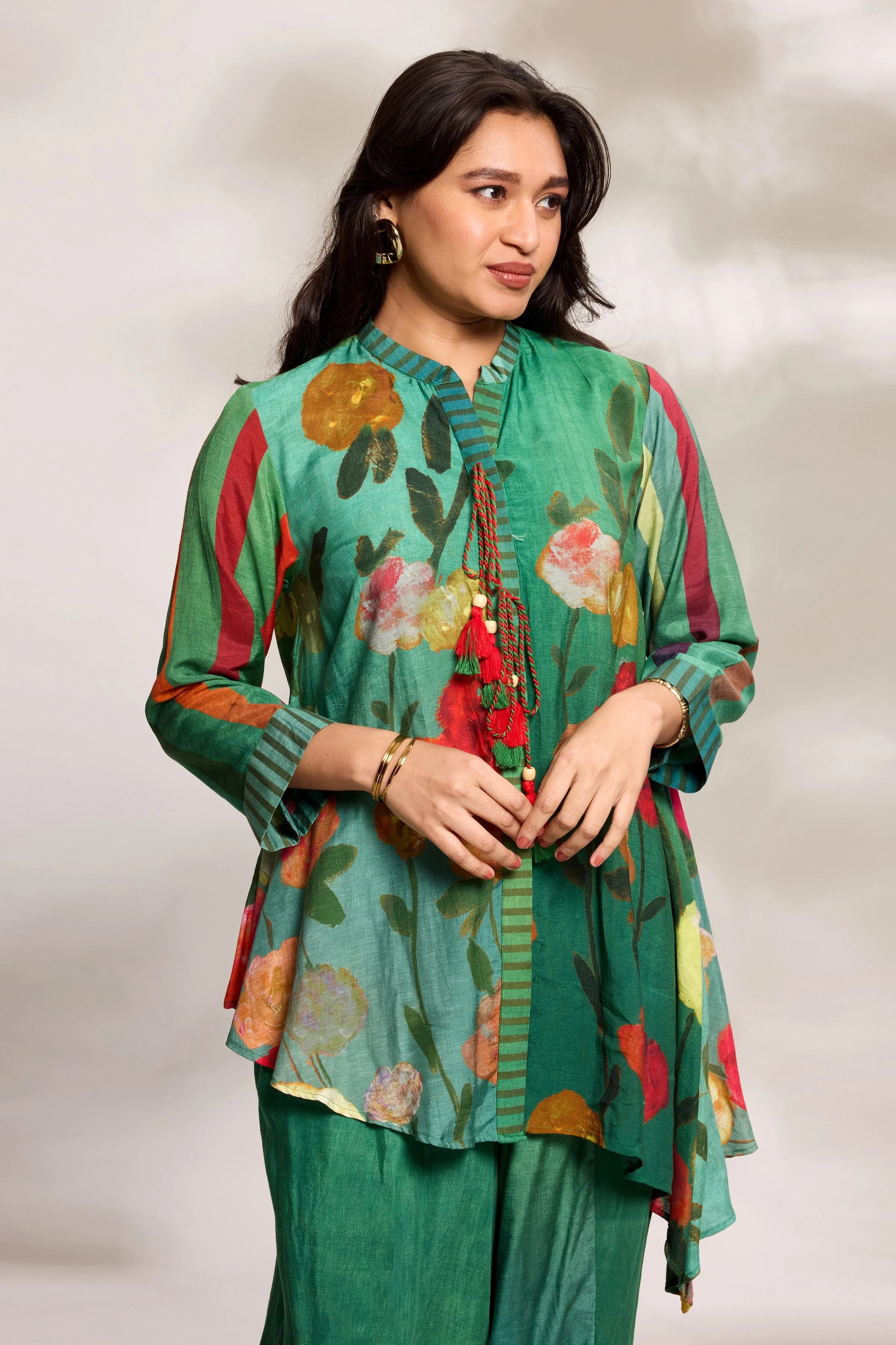 Green Digital Printed Co-Ord Set - Image 2