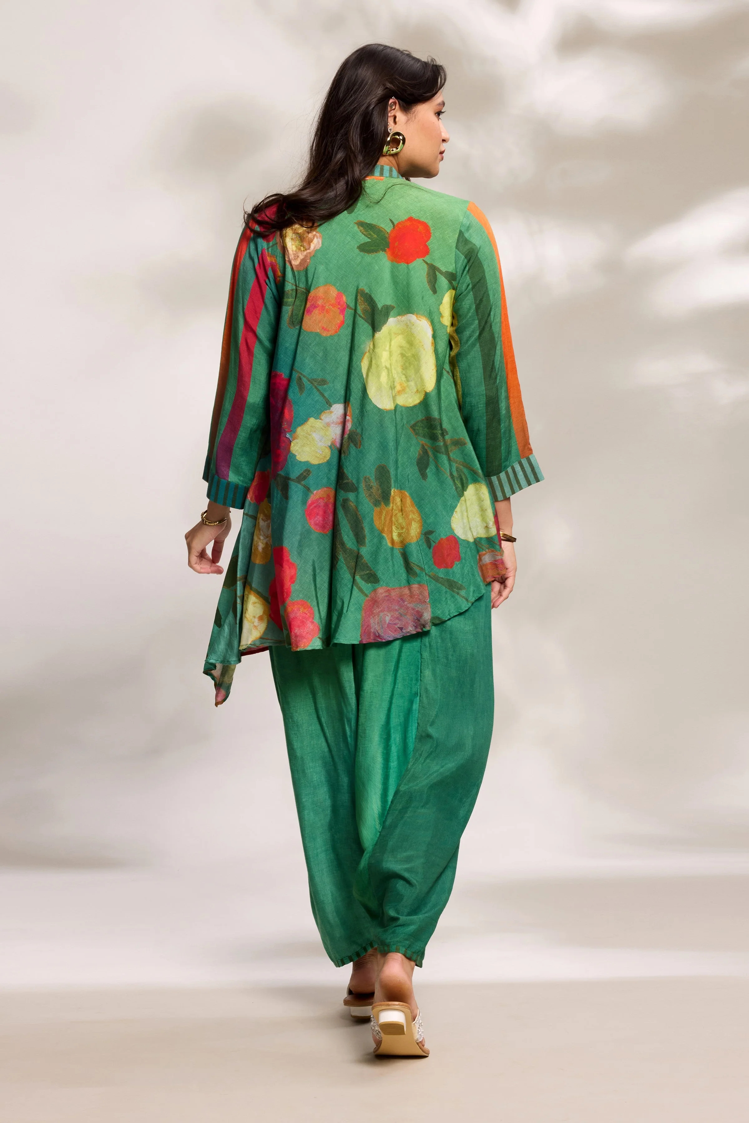 Green Digital Printed Co-Ord Set - Image 3