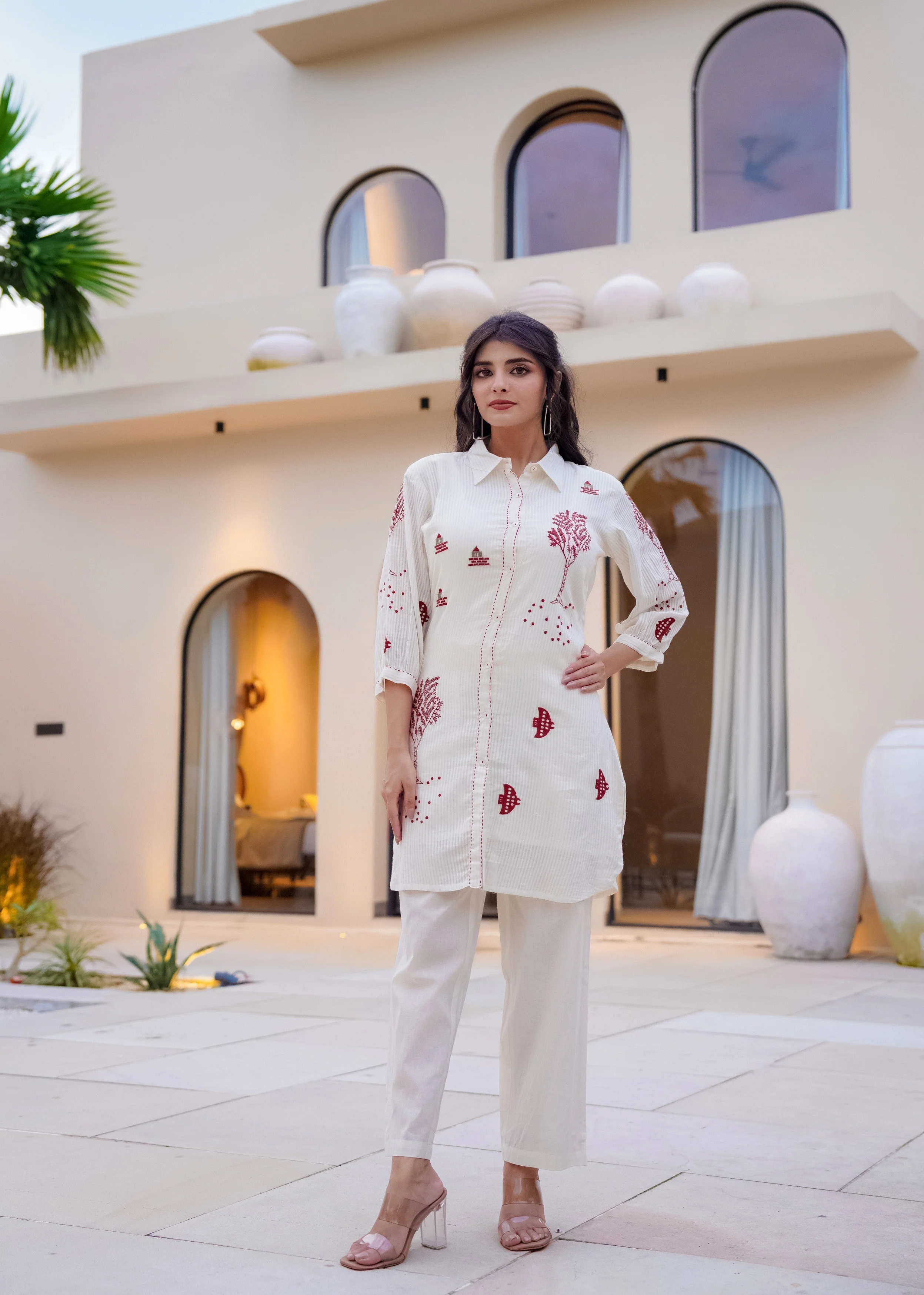 Brick Heritage Embroidered Cotton Dress - Image 2