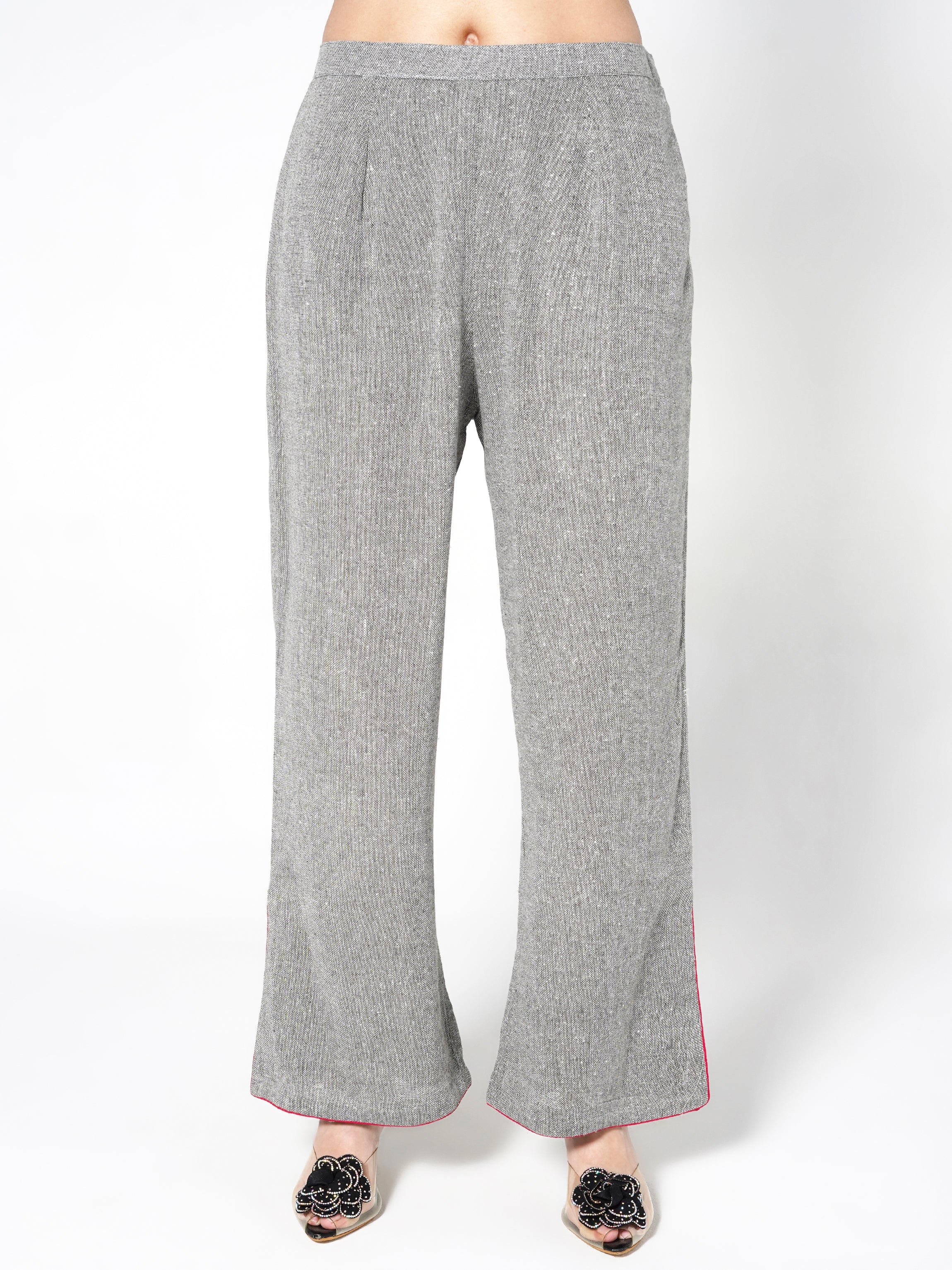 Heather Grey & Navy Patchwork Jute Co-ord Set - Image 5