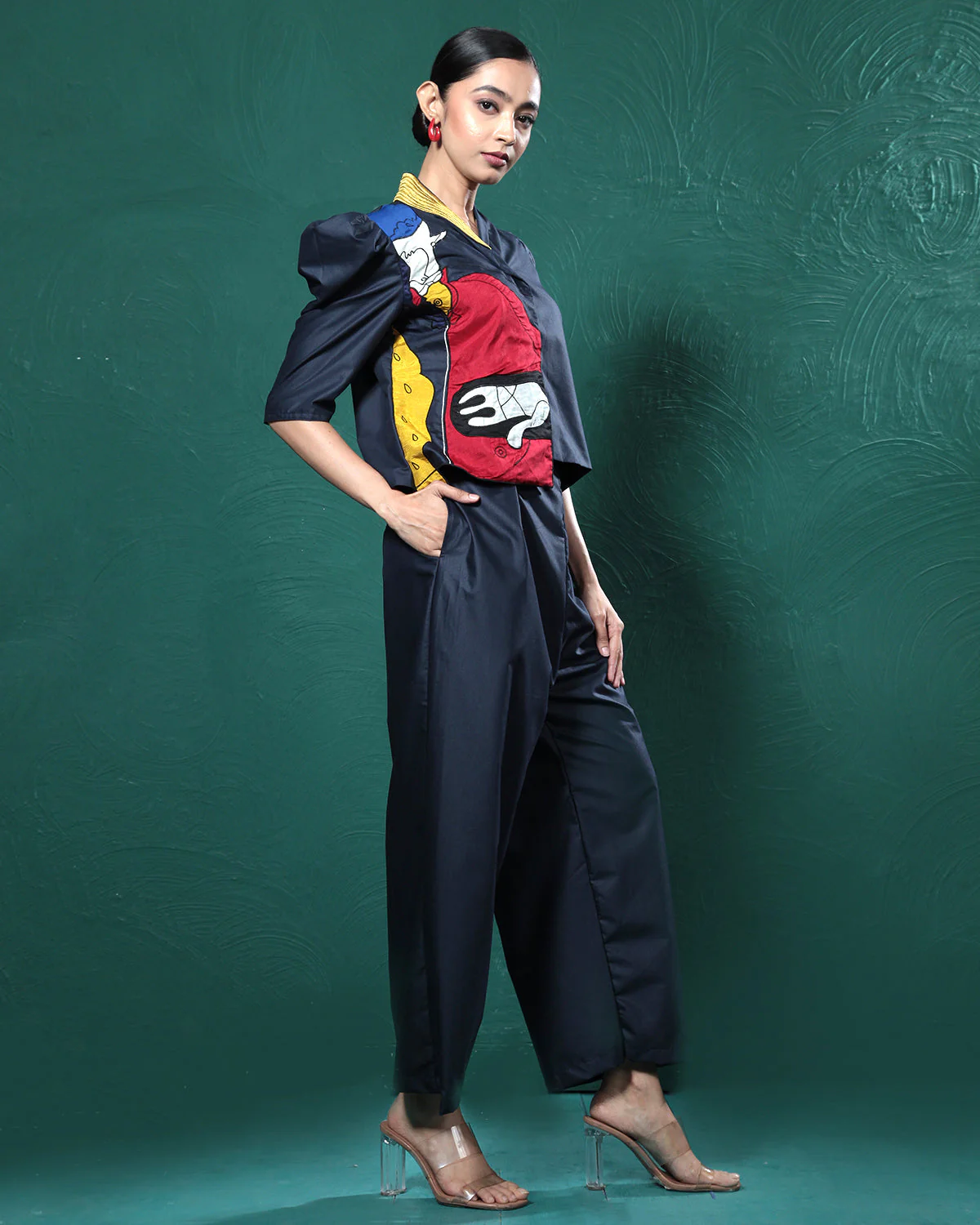 Indie Blue Patchwork Co-Ord Set - Image 3