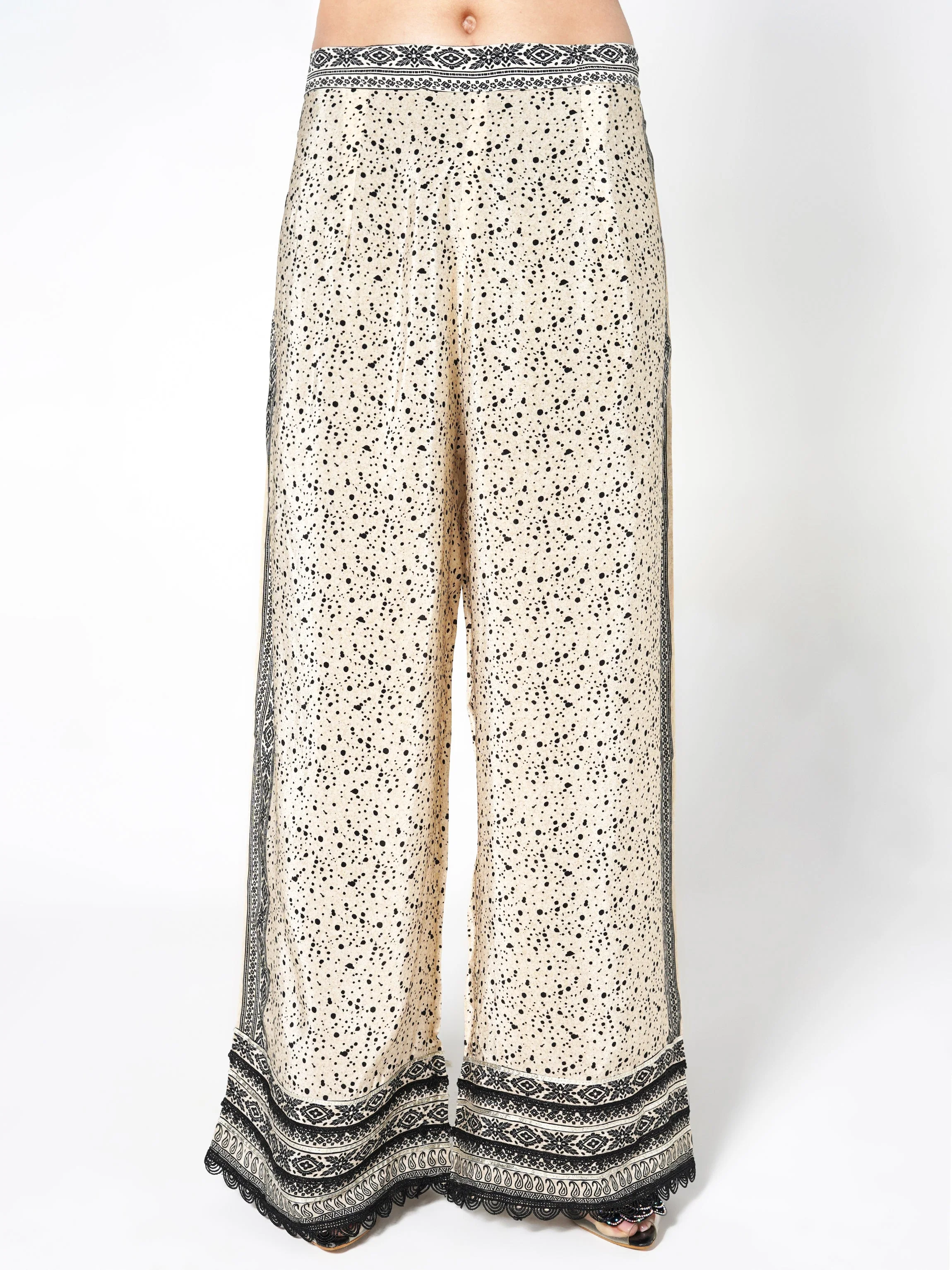 Ivory Embellished Crepe Silk Co-Ord Set - Image 4