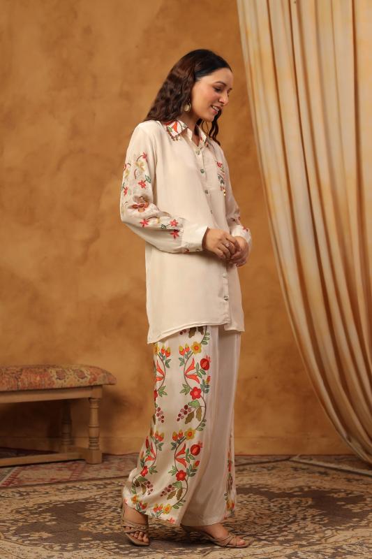 Ivory Printed Co-Ord Set - Image 4