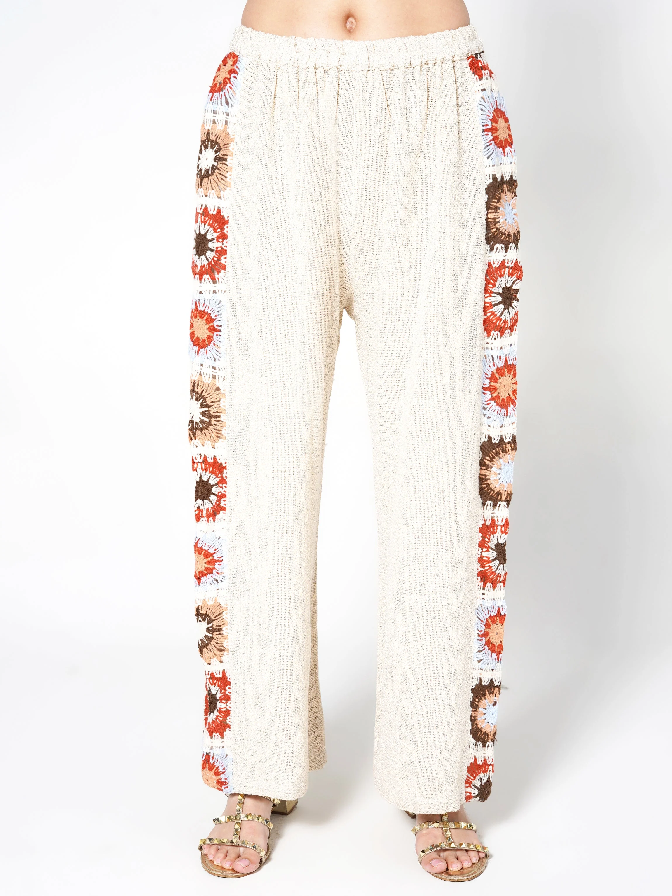 Neutral Beige Jute Bohemian Motif Co-ord Set - Image 5