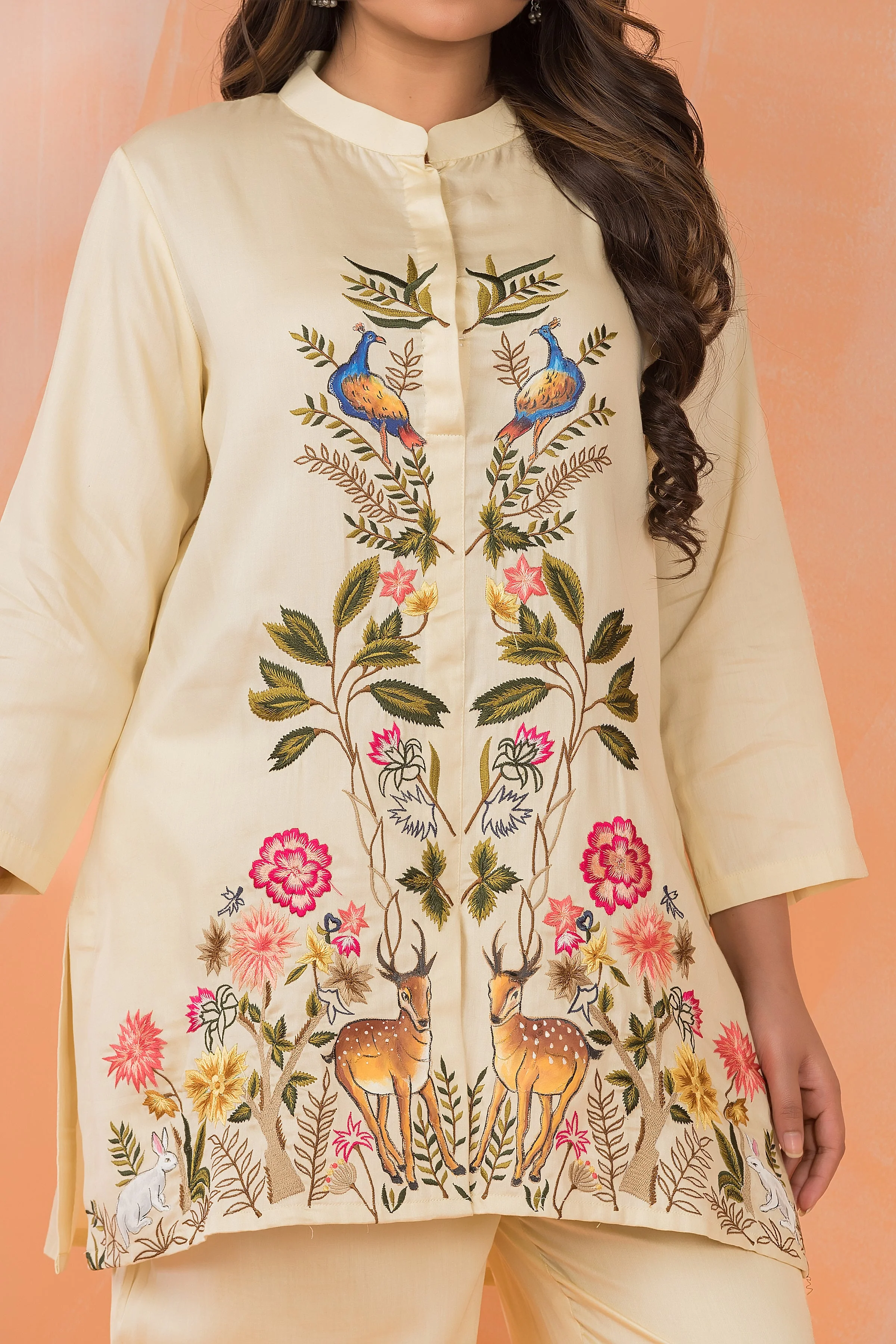 Lemon Zest Embroidered Cotton Co-Ord Set - Image 2