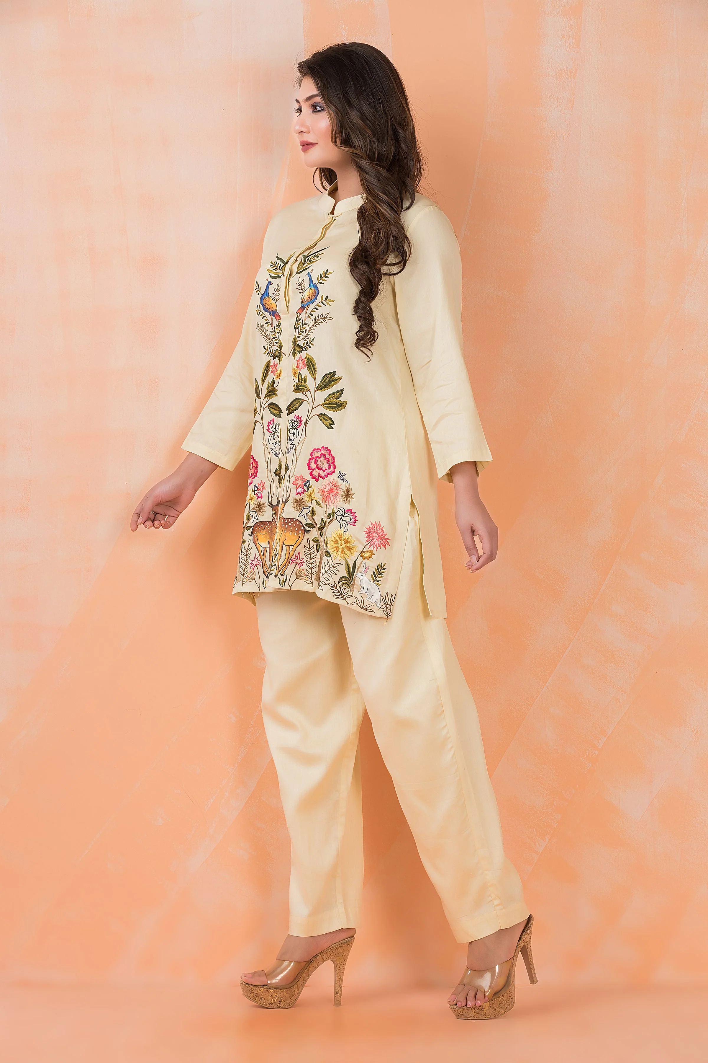 Lemon Zest Embroidered Cotton Co-Ord Set - Image 3