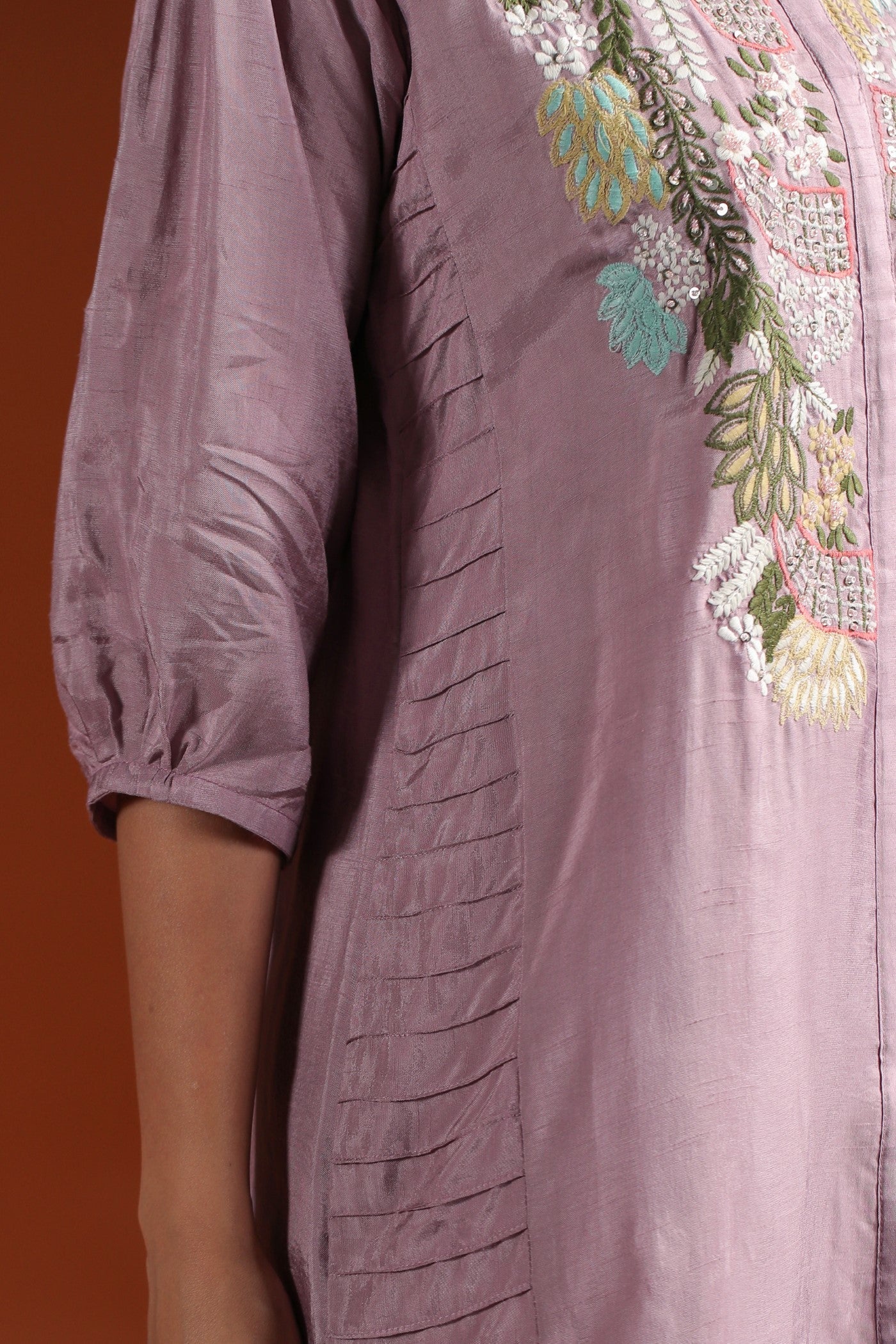 Lilac Detailed Embroidred Co-ord Set - Image 7