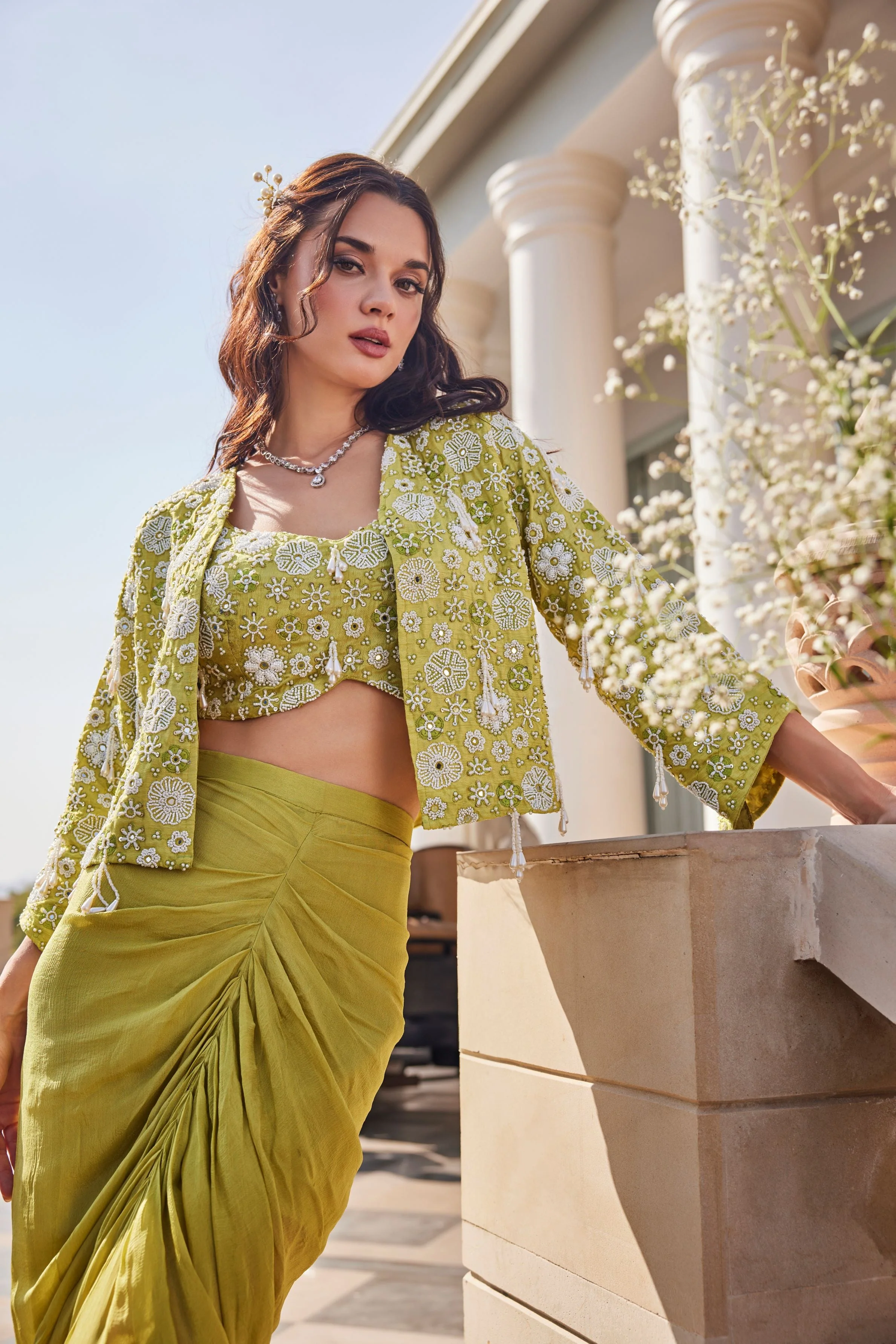 Lush Green Skirt Set - Image 2