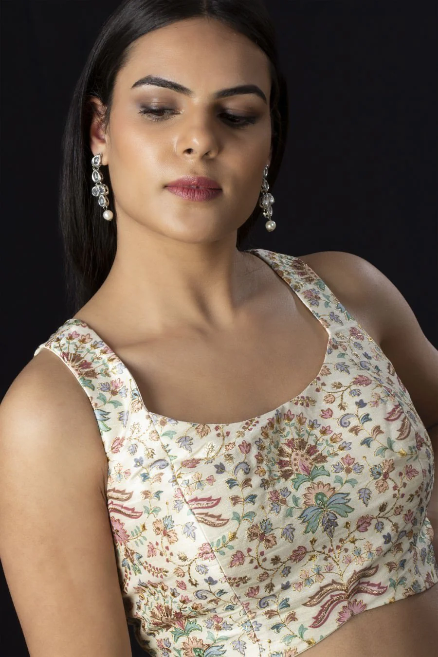 Mughal Ivory Chanderi Silk Lehenga Set - Image 2