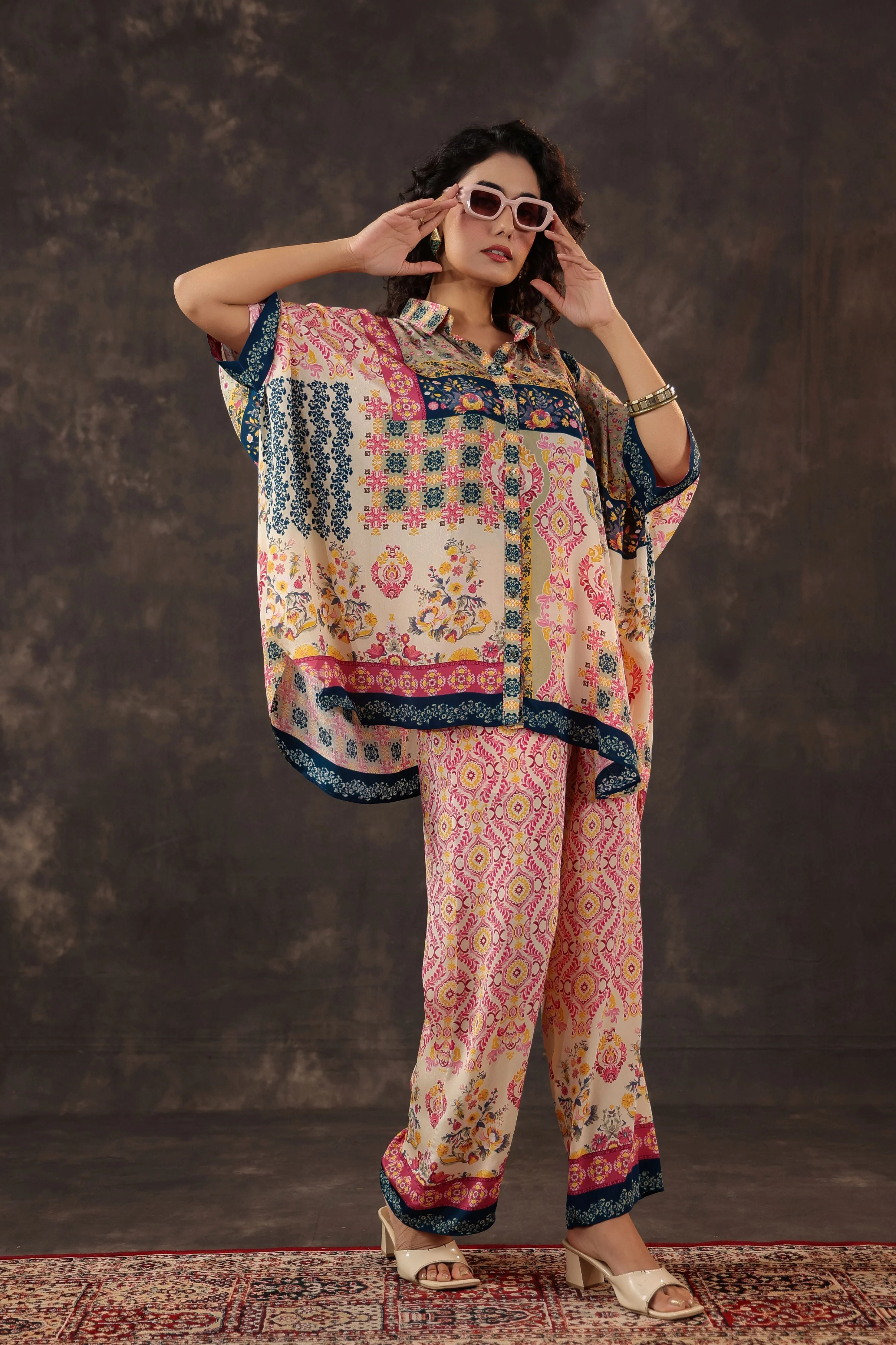 Multi Muse Printed Crepe Silk Co-Ord Set - Image 3